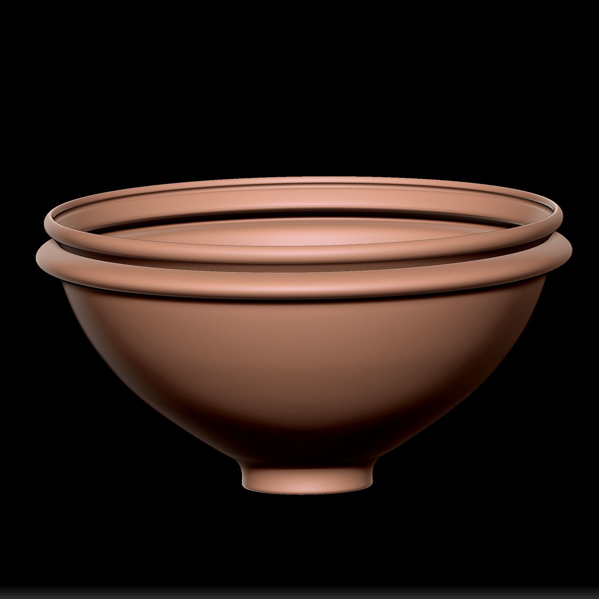 65 Clay Pot Base Mesh Low-poly 3D model_58