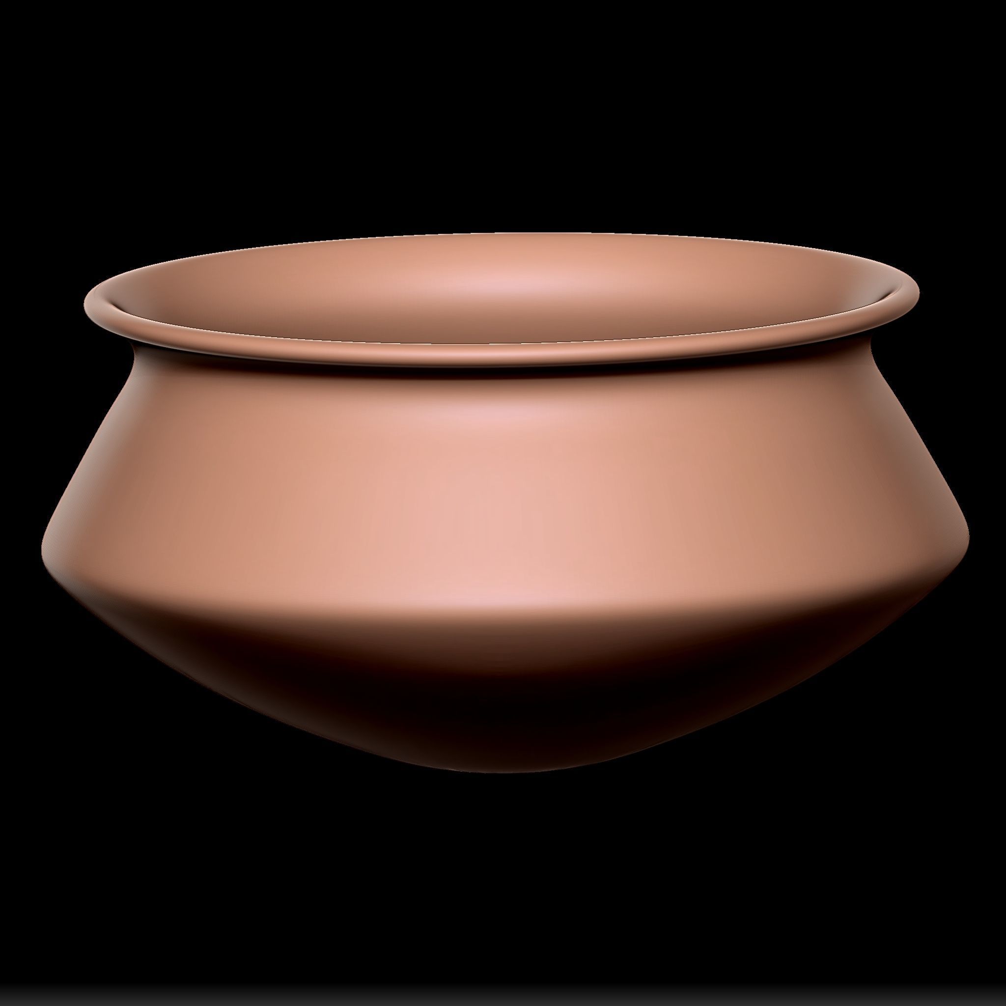 65 Clay Pot Base Mesh Low-poly 3D model_61