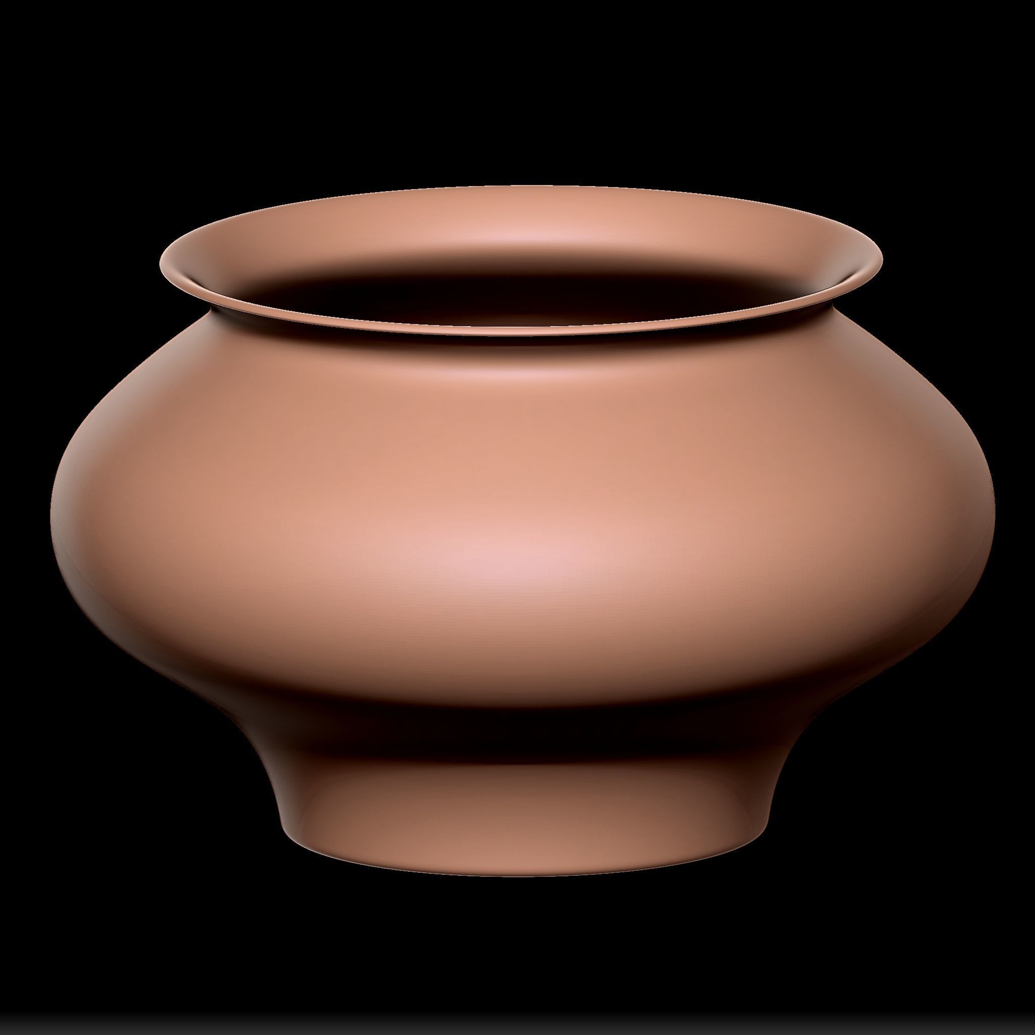 65 Clay Pot Base Mesh Low-poly 3D model_55