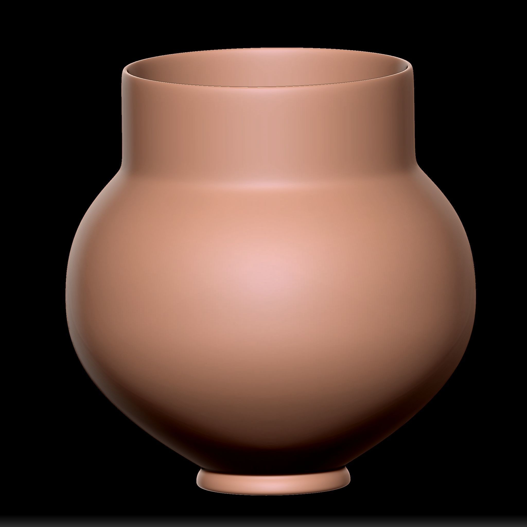 65 Clay Pot Base Mesh Low-poly 3D model_38