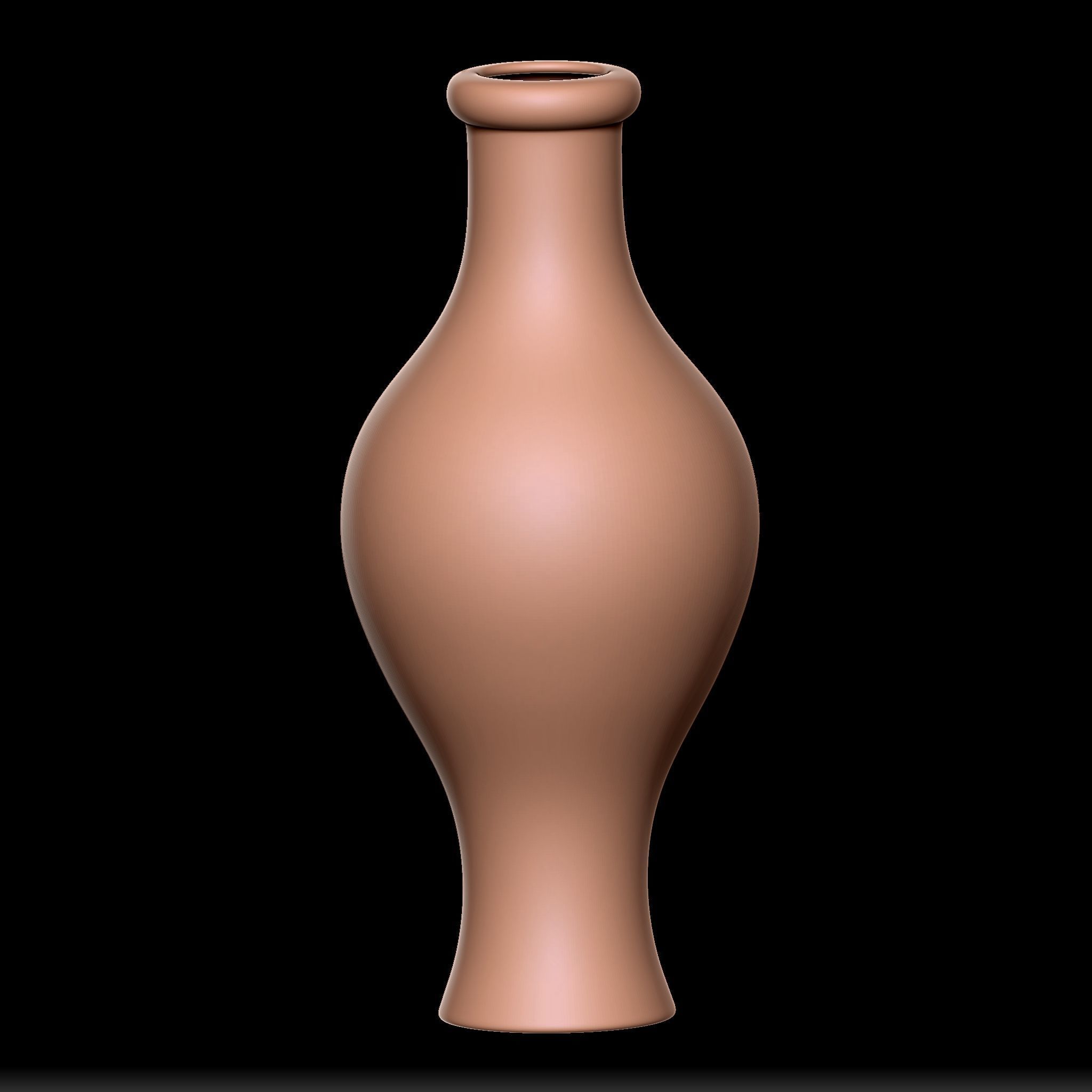 65 Clay Pot Base Mesh Low-poly 3D model_8