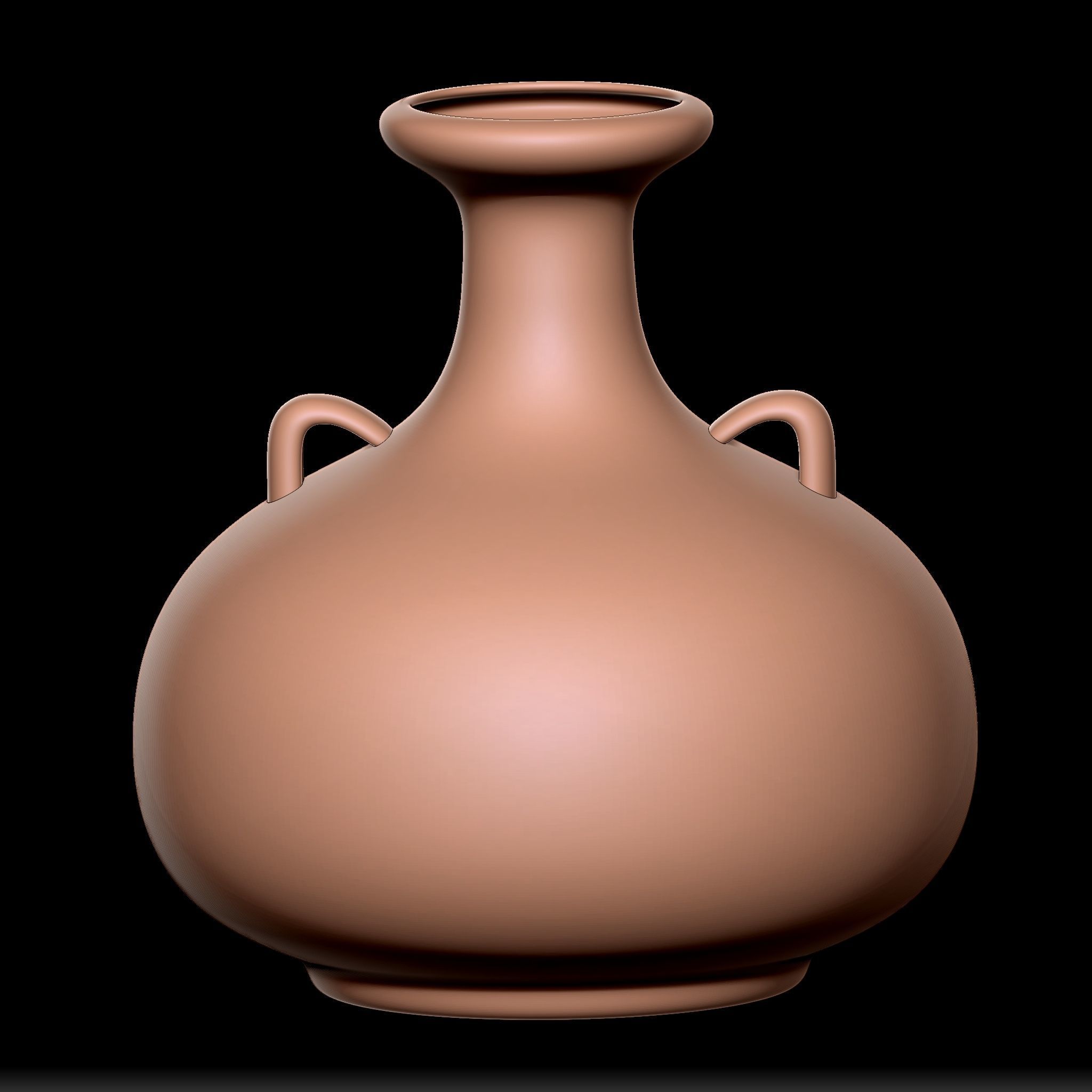 65 Clay Pot Base Mesh Low-poly 3D model_62