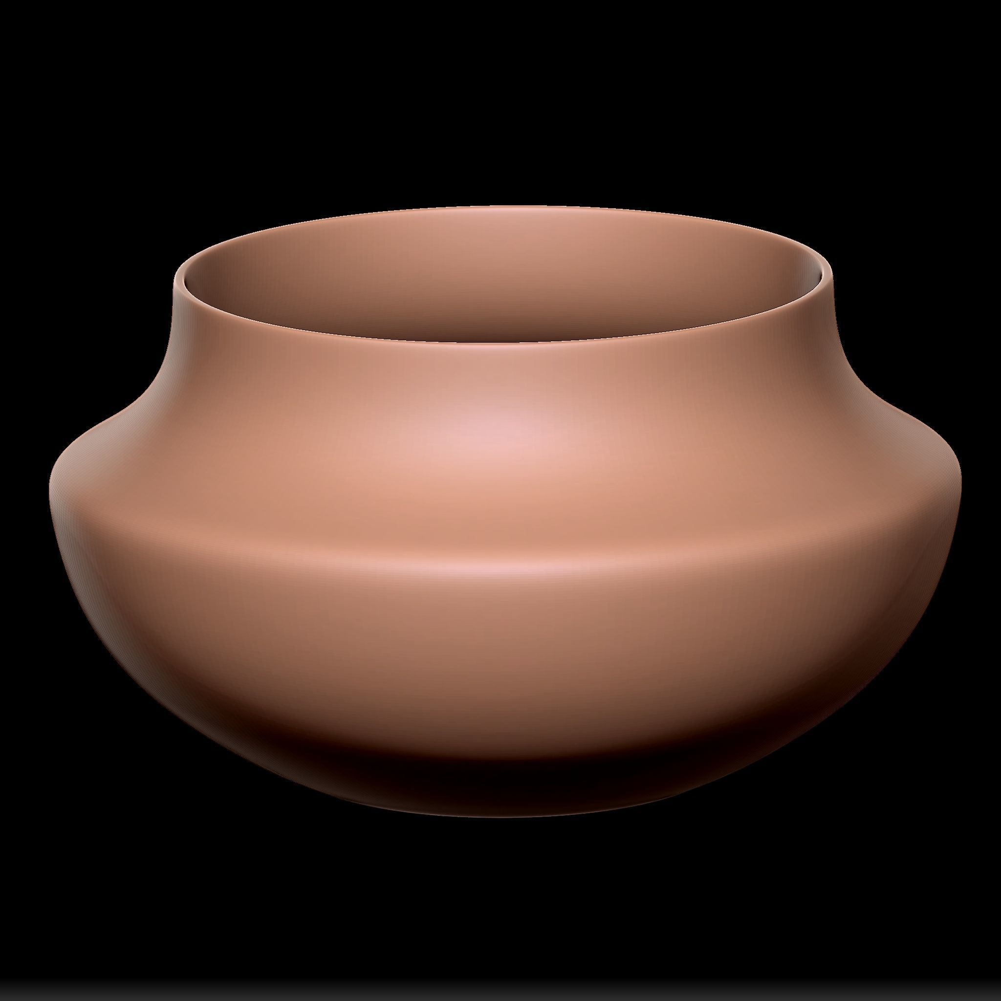 65 Clay Pot Base Mesh Low-poly 3D model_45
