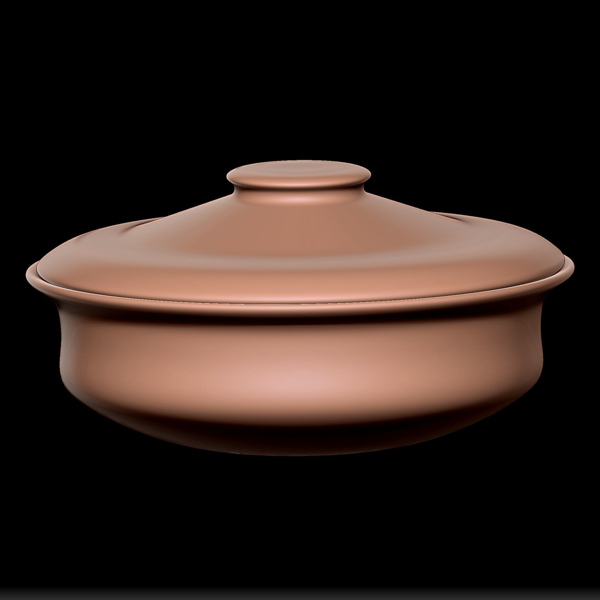 65 Clay Pot Base Mesh Low-poly 3D model_37
