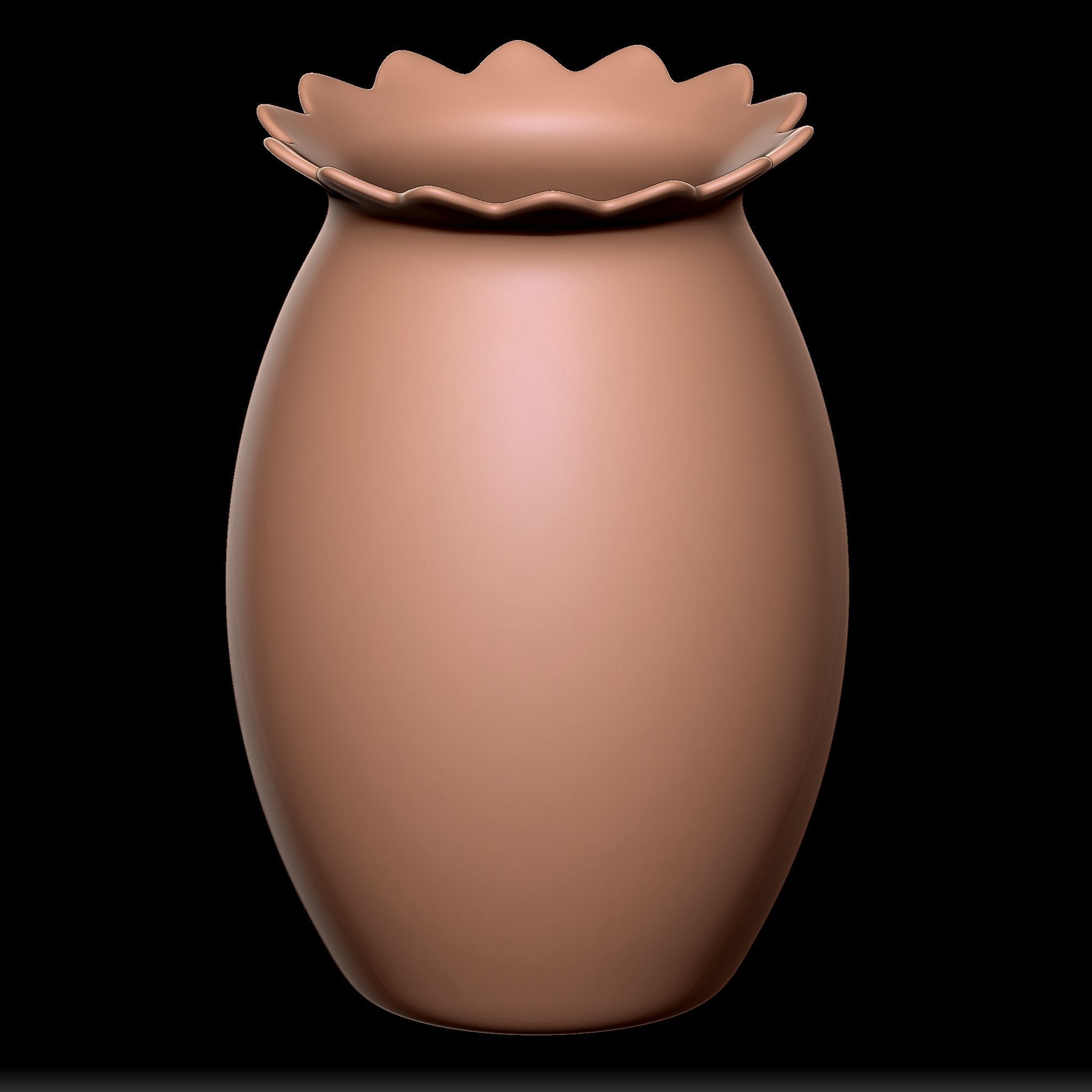 65 Clay Pot Base Mesh Low-poly 3D model_57