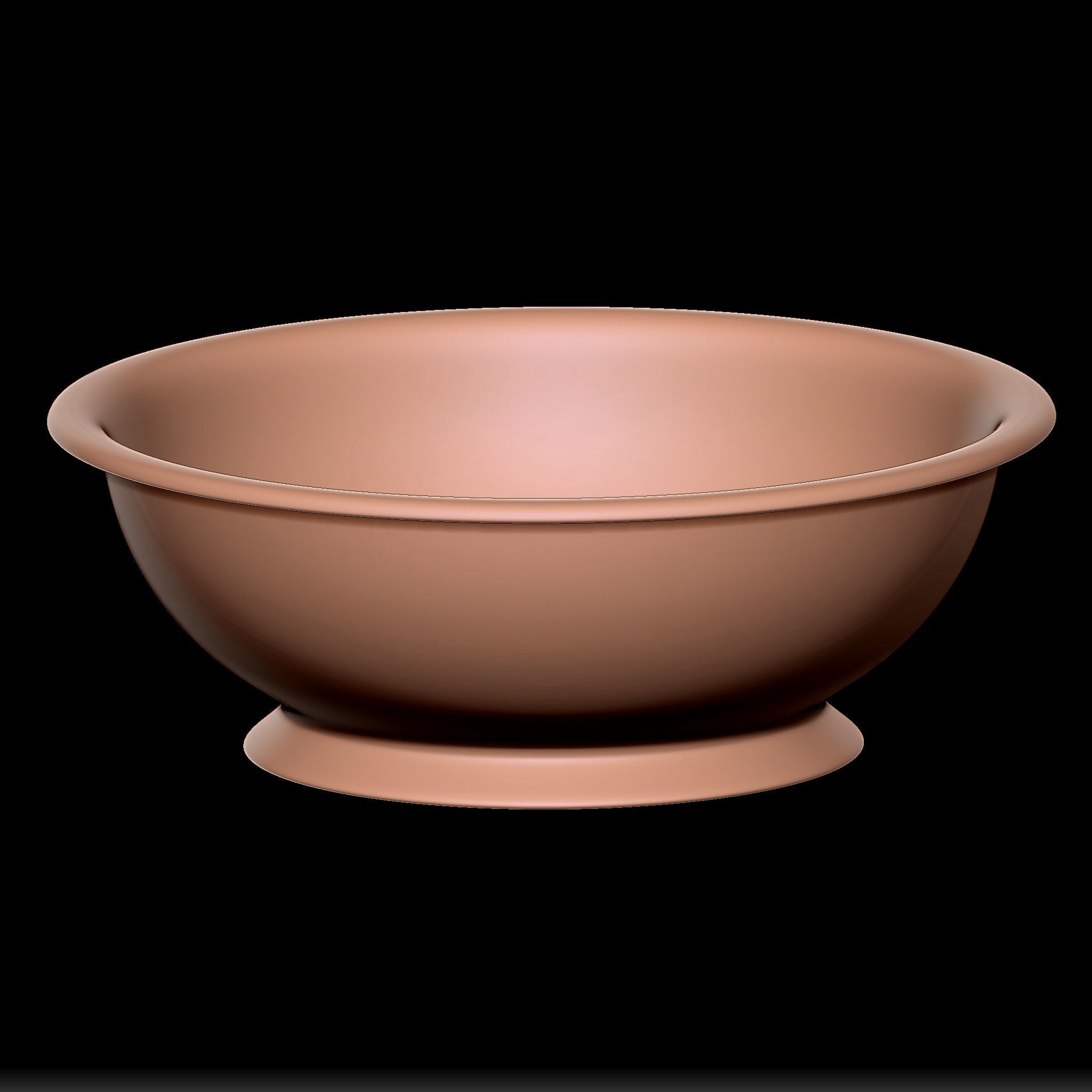 65 Clay Pot Base Mesh Low-poly 3D model_14