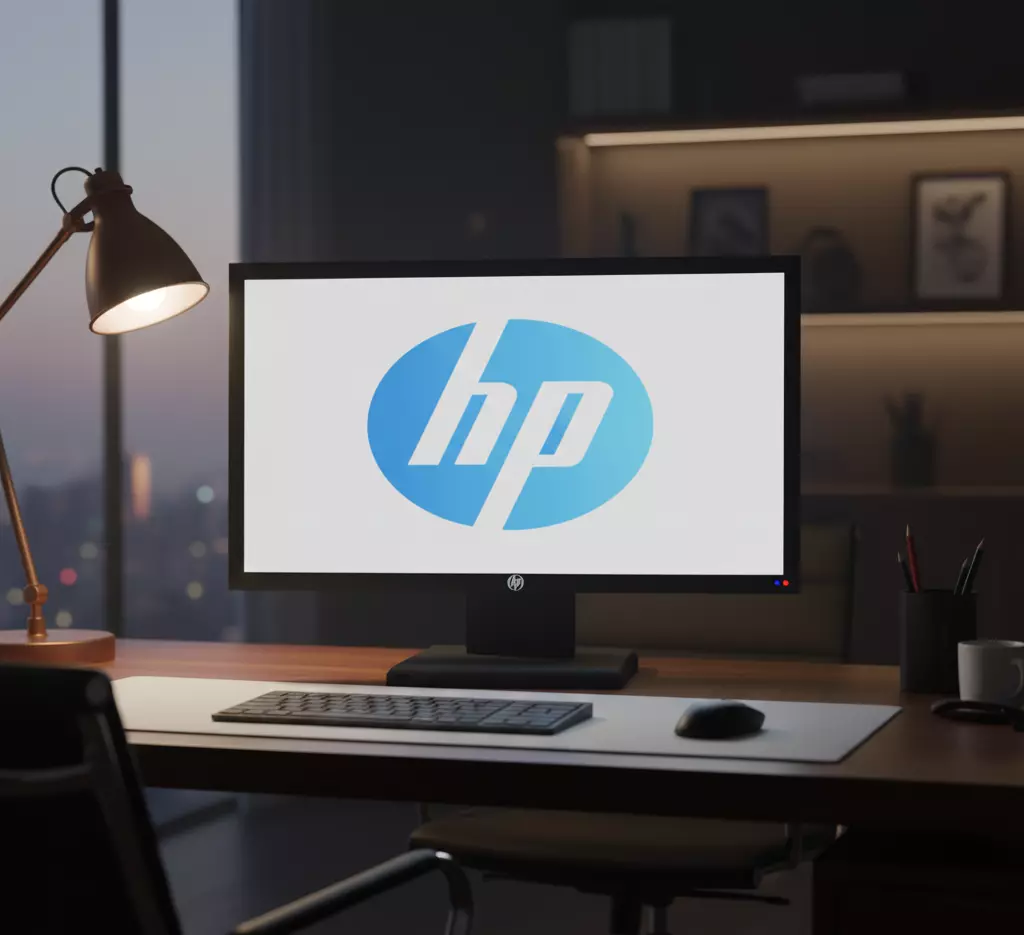 HP Computer Monitor Realistic Tech Display 3D Model Low-poly 3D model