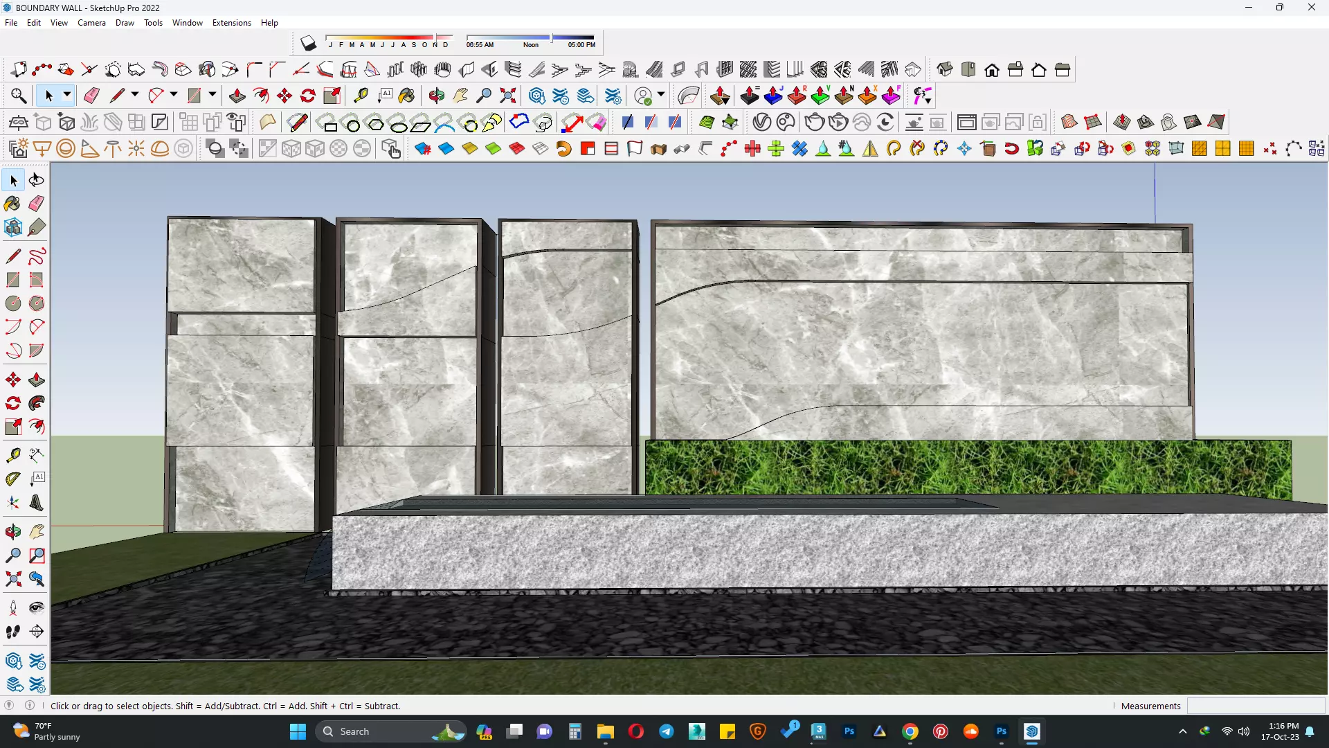 Boundary wall design 3d model 3D model