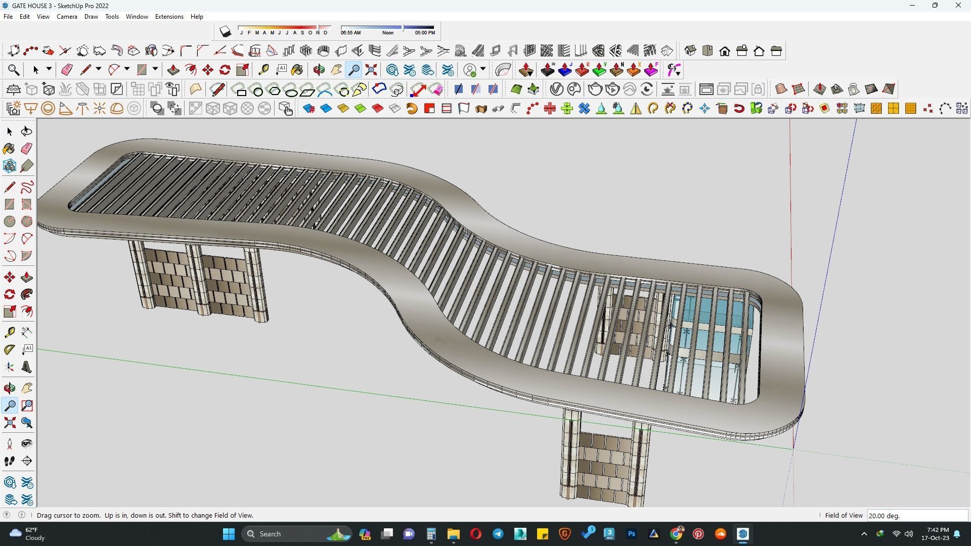 Gate house 3d model 3D model_5