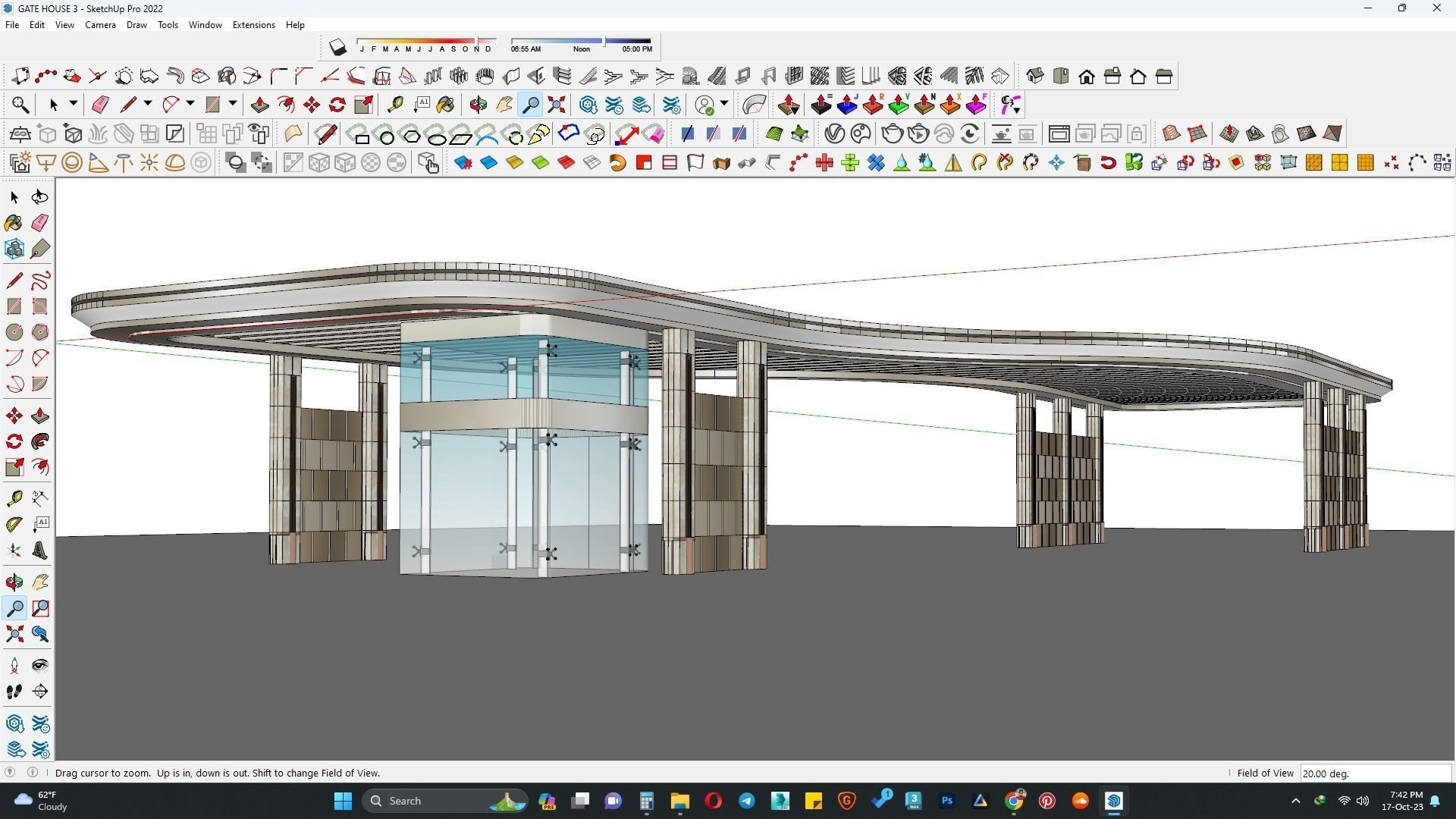 Gate house 3d model 3D model_3