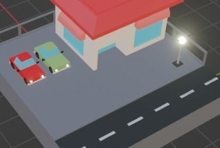 3D low poly grocery store  Low-poly 3D model_27