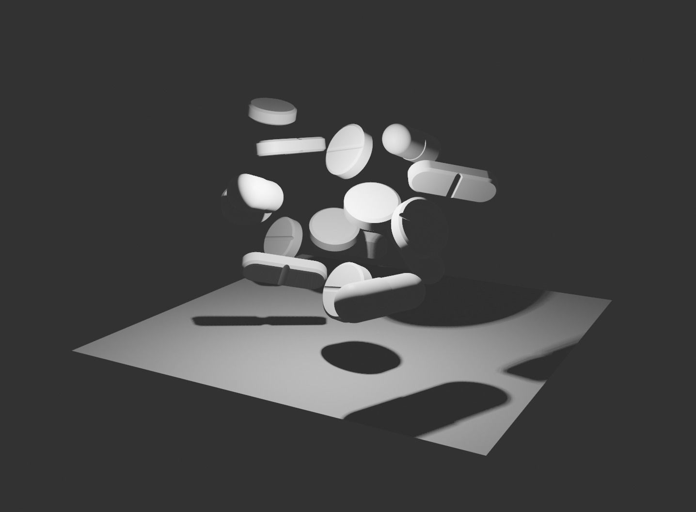 4 Pills Models  3D model_2