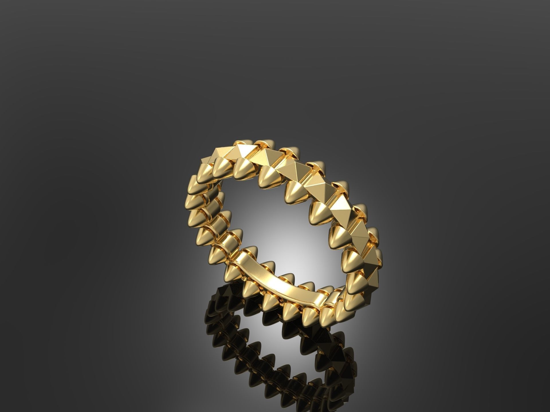 CLASH DE CARTIE RING  SIZE 7 3D print model_17