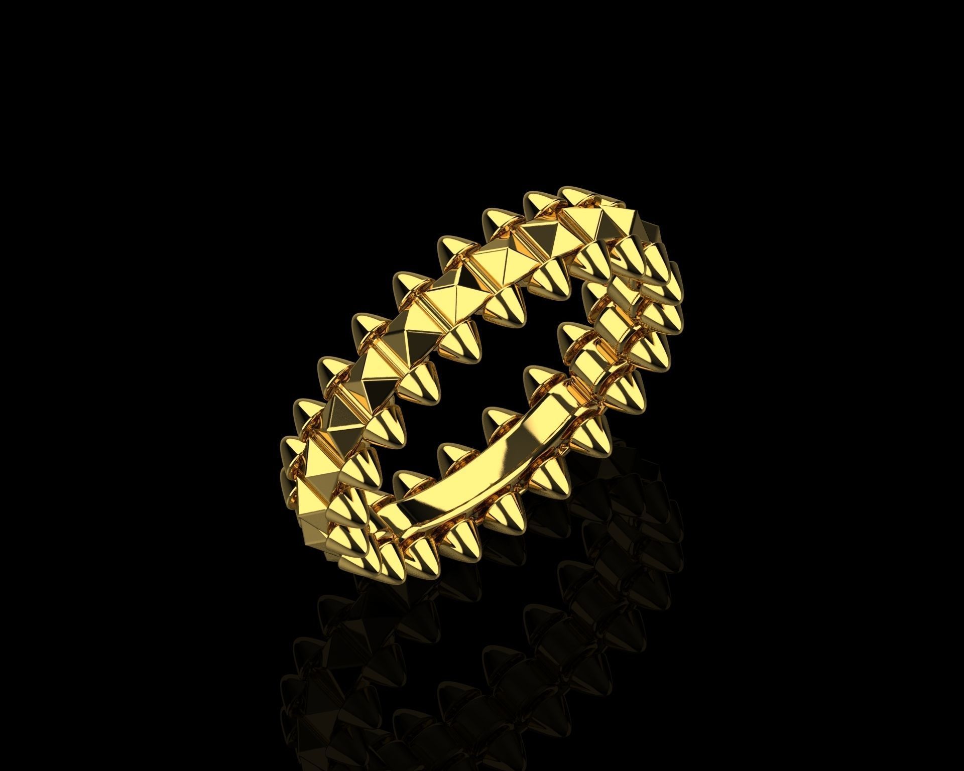 CLASH DE CARTIE RING  SIZE 7 3D print model_7