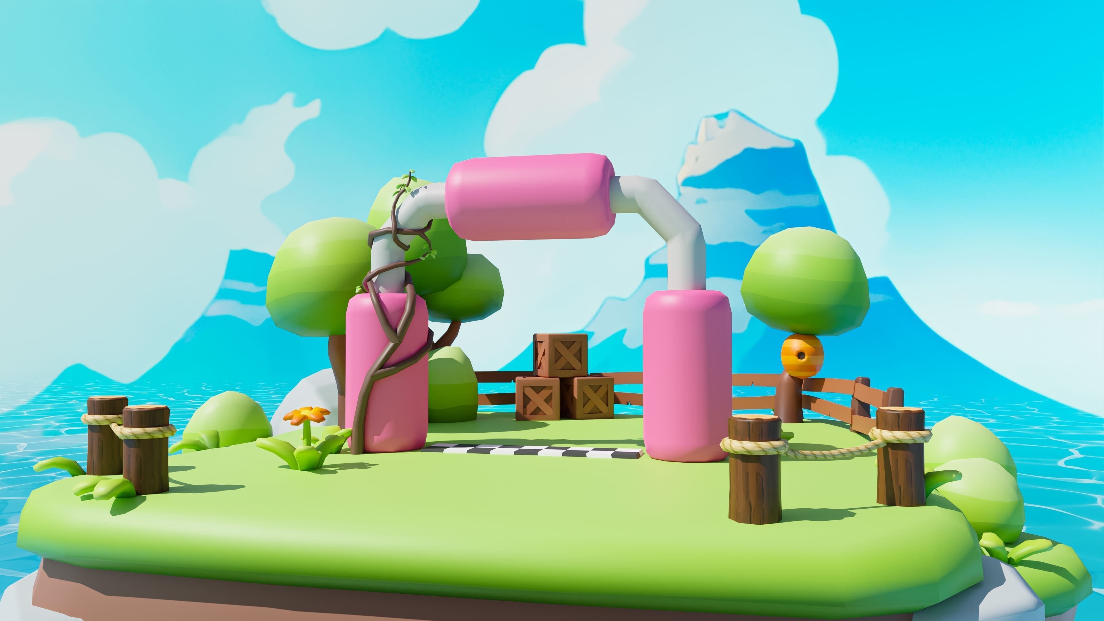 Platformer Deathrun Low-poly 3D model_18