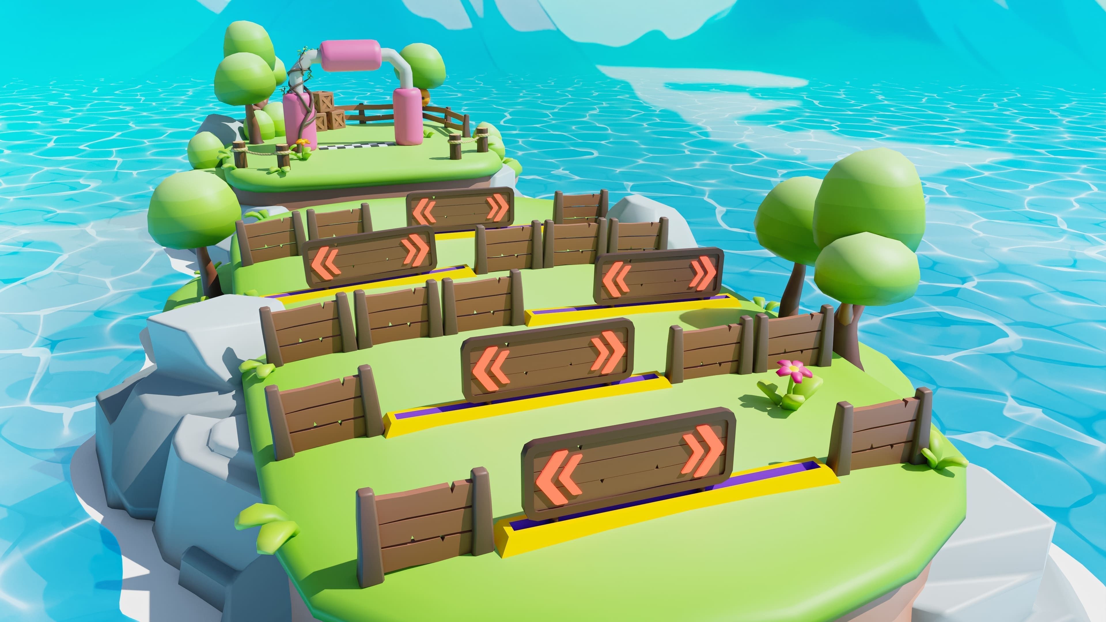 Platformer Deathrun Low-poly 3D model_32