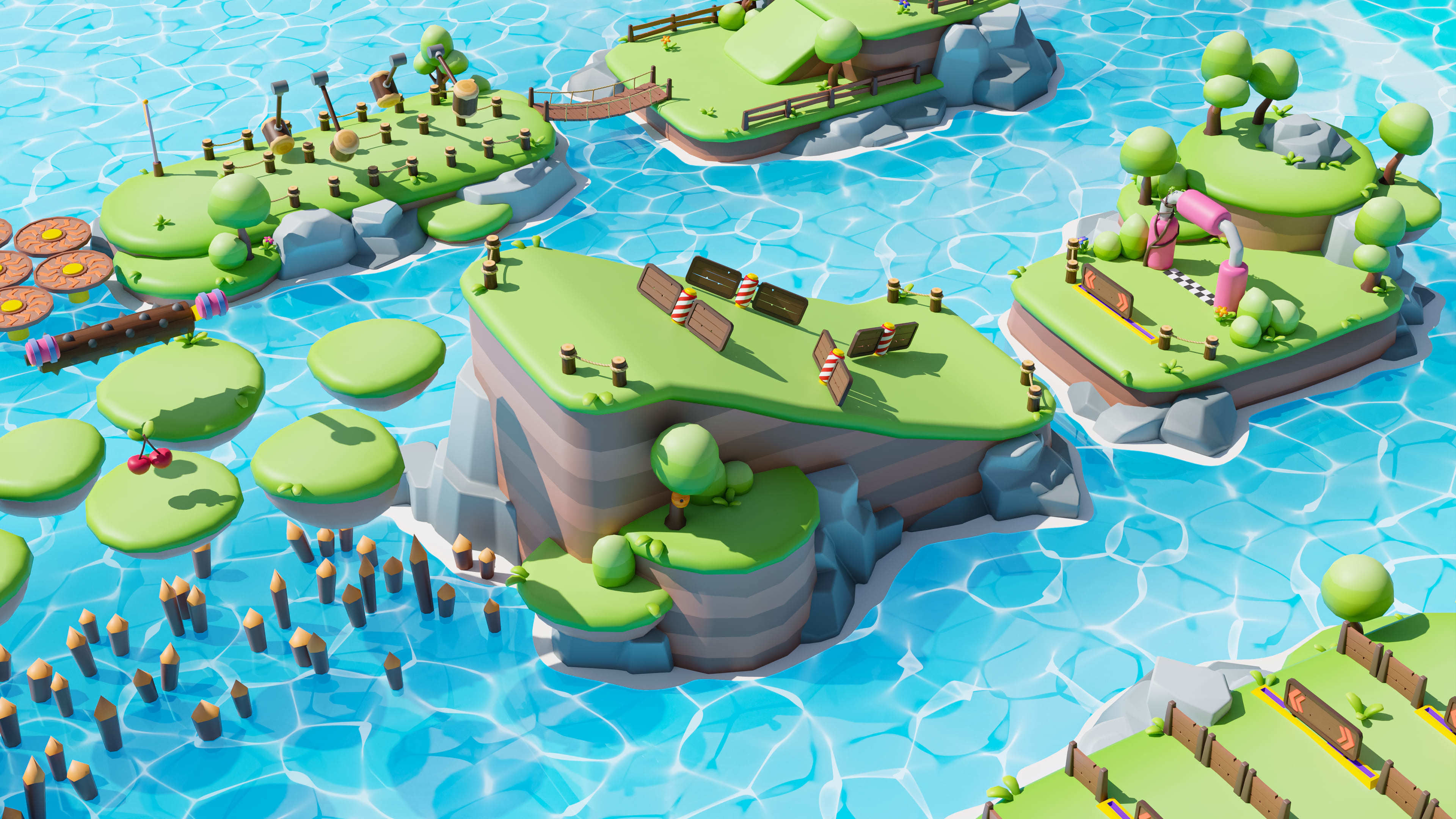 Platformer Deathrun Low-poly 3D model_13