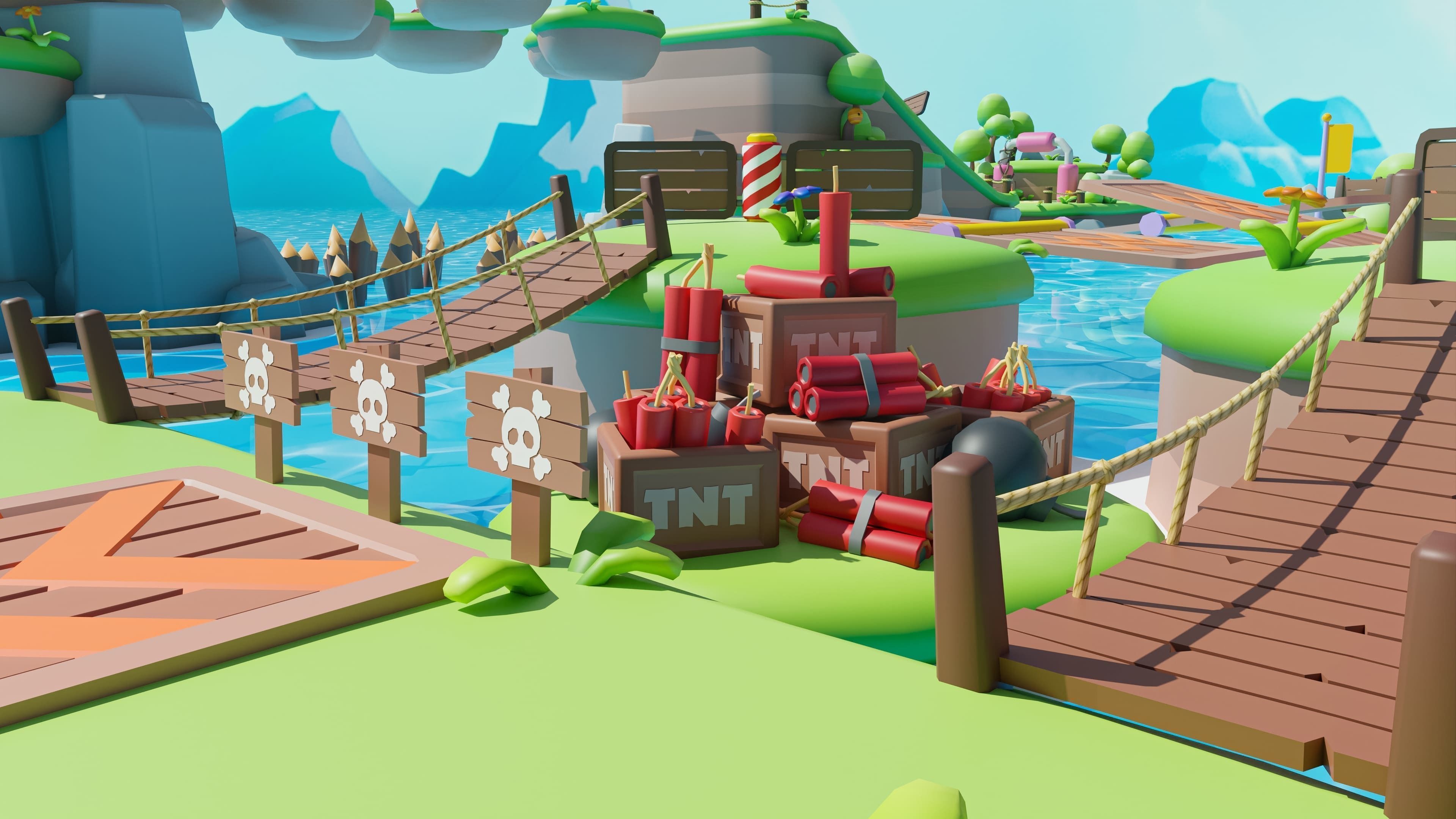 Platformer Deathrun Low-poly 3D model_8