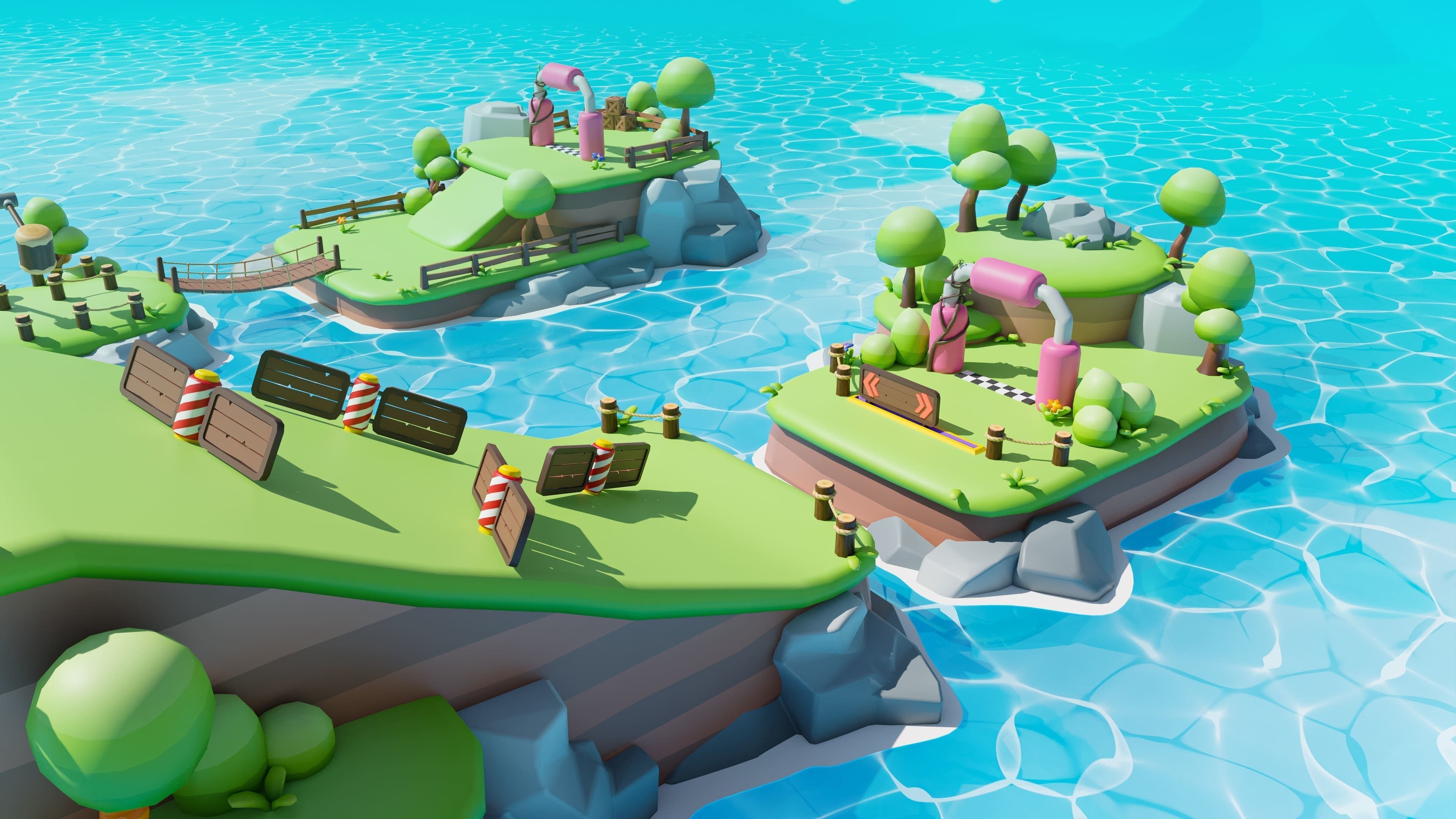 Platformer Deathrun Low-poly 3D model_25