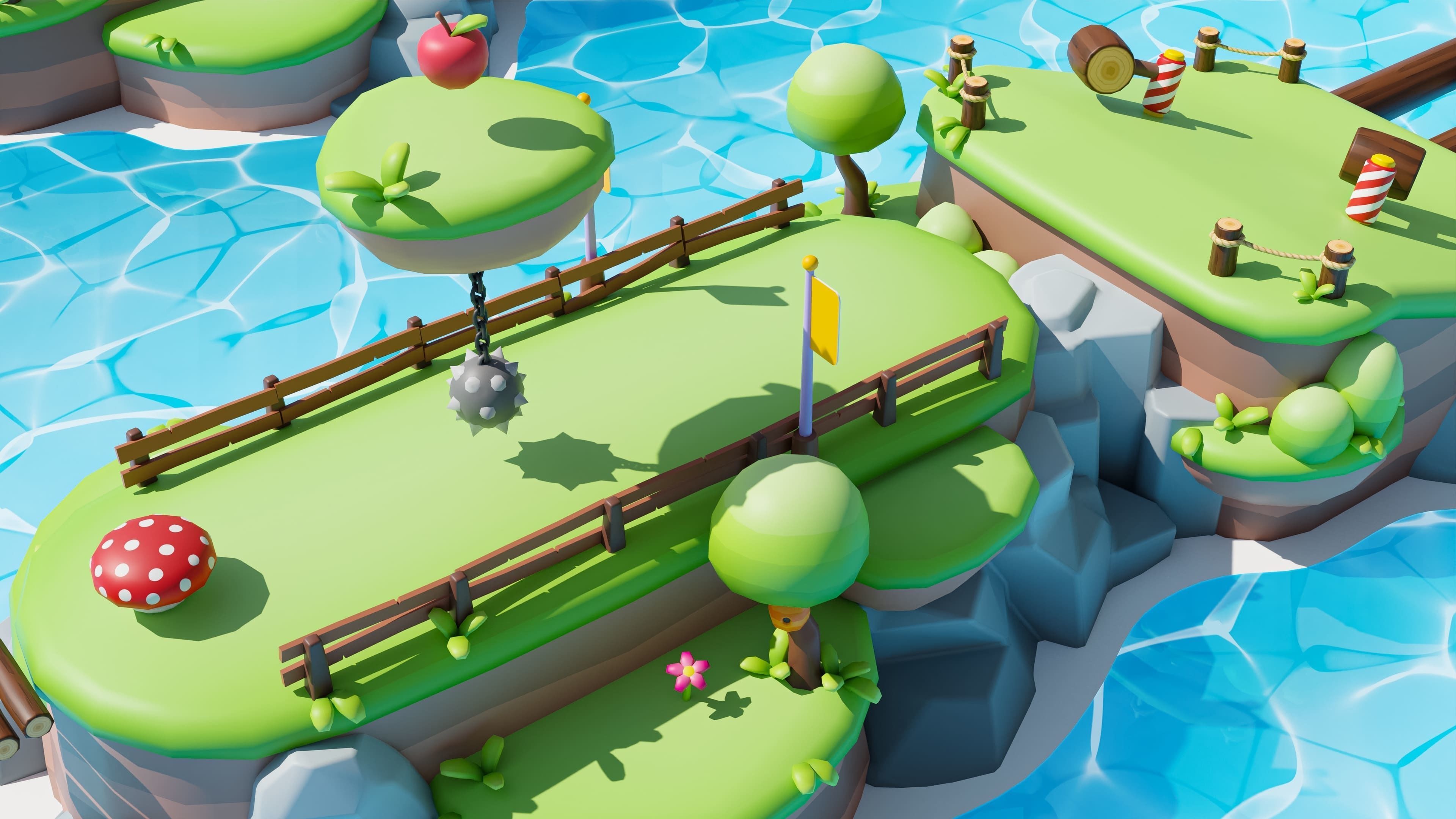 Platformer Deathrun Low-poly 3D model_43