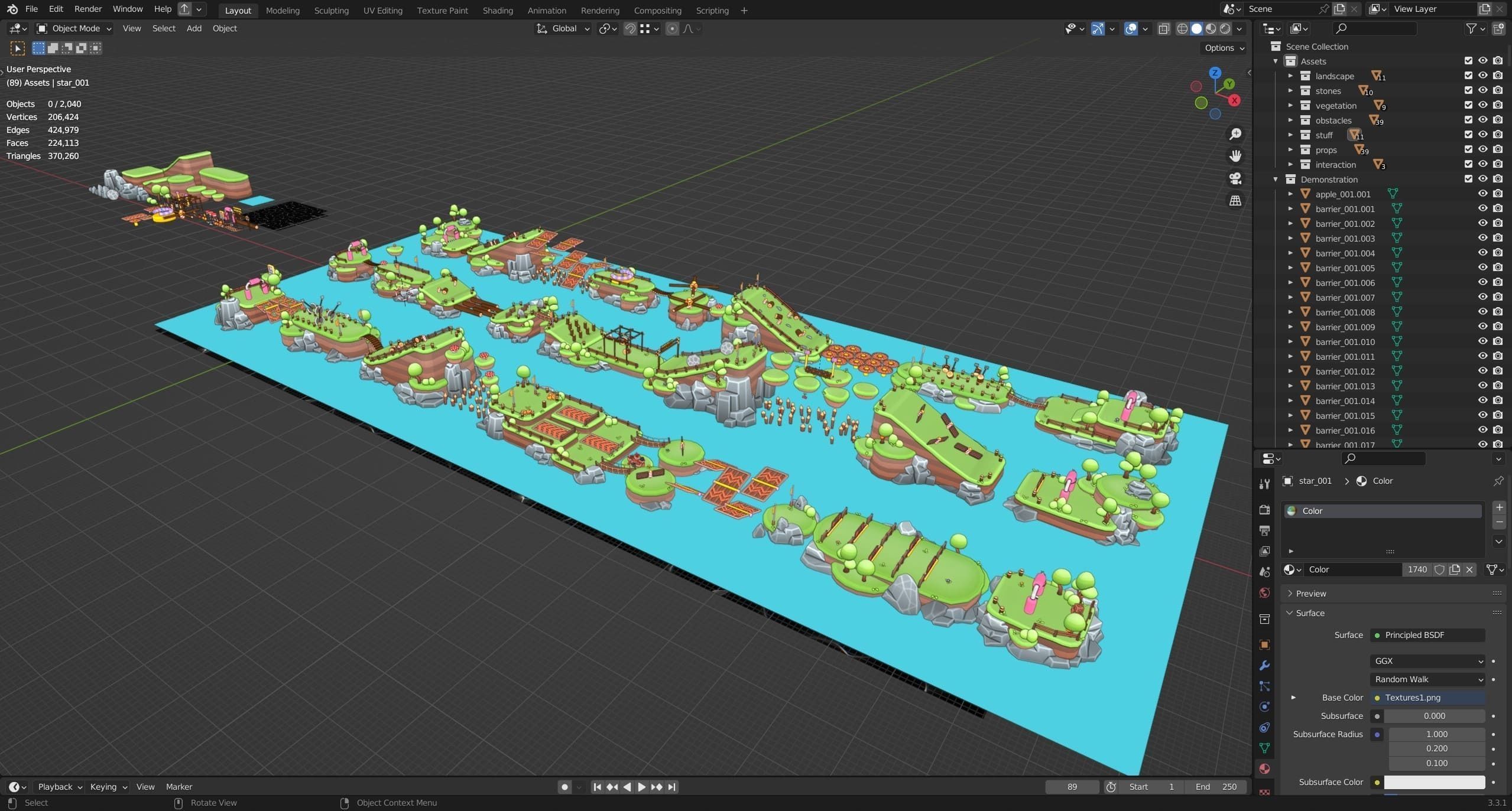 Platformer Deathrun Low-poly 3D model_50