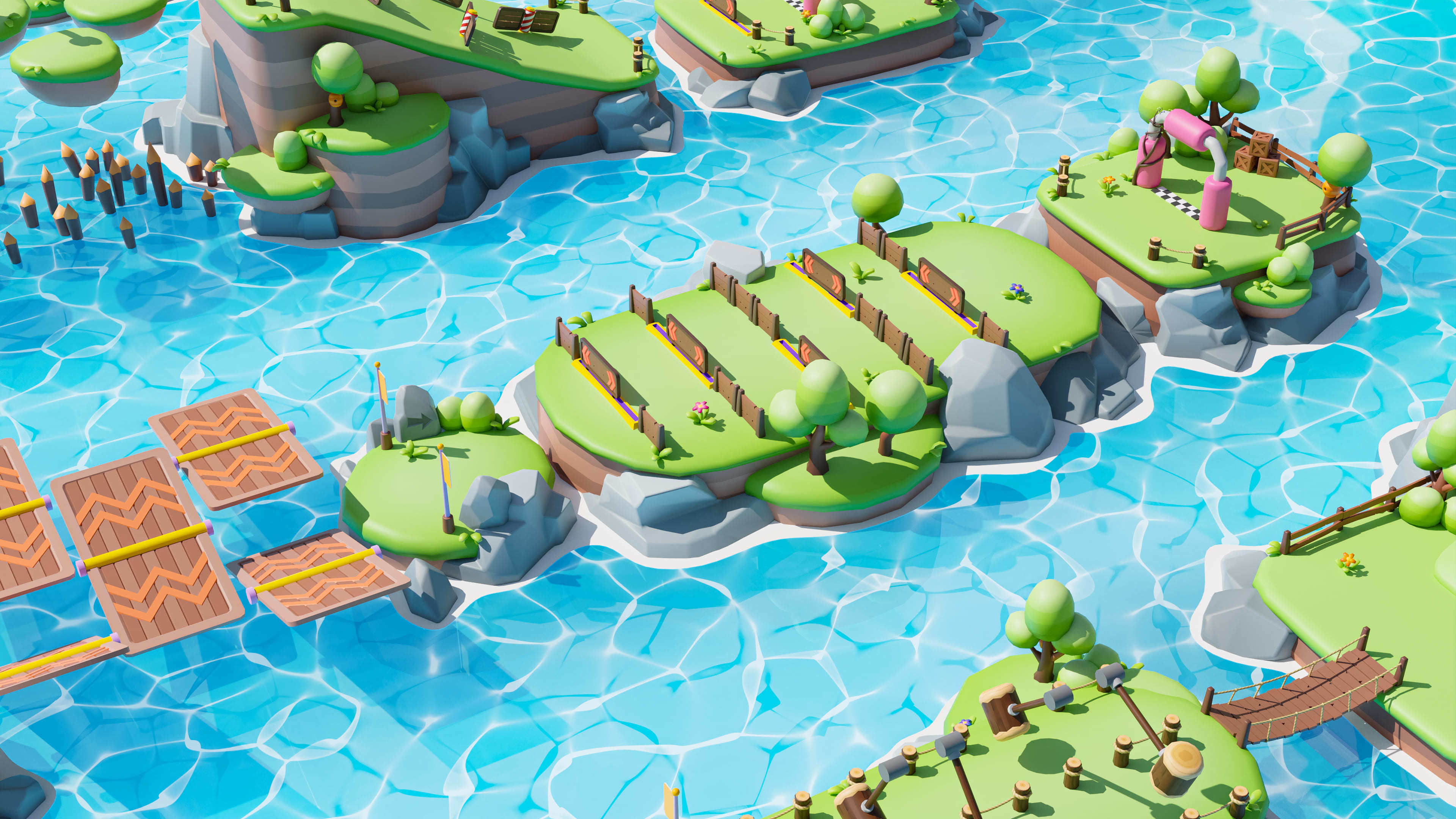 Platformer Deathrun Low-poly 3D model_17