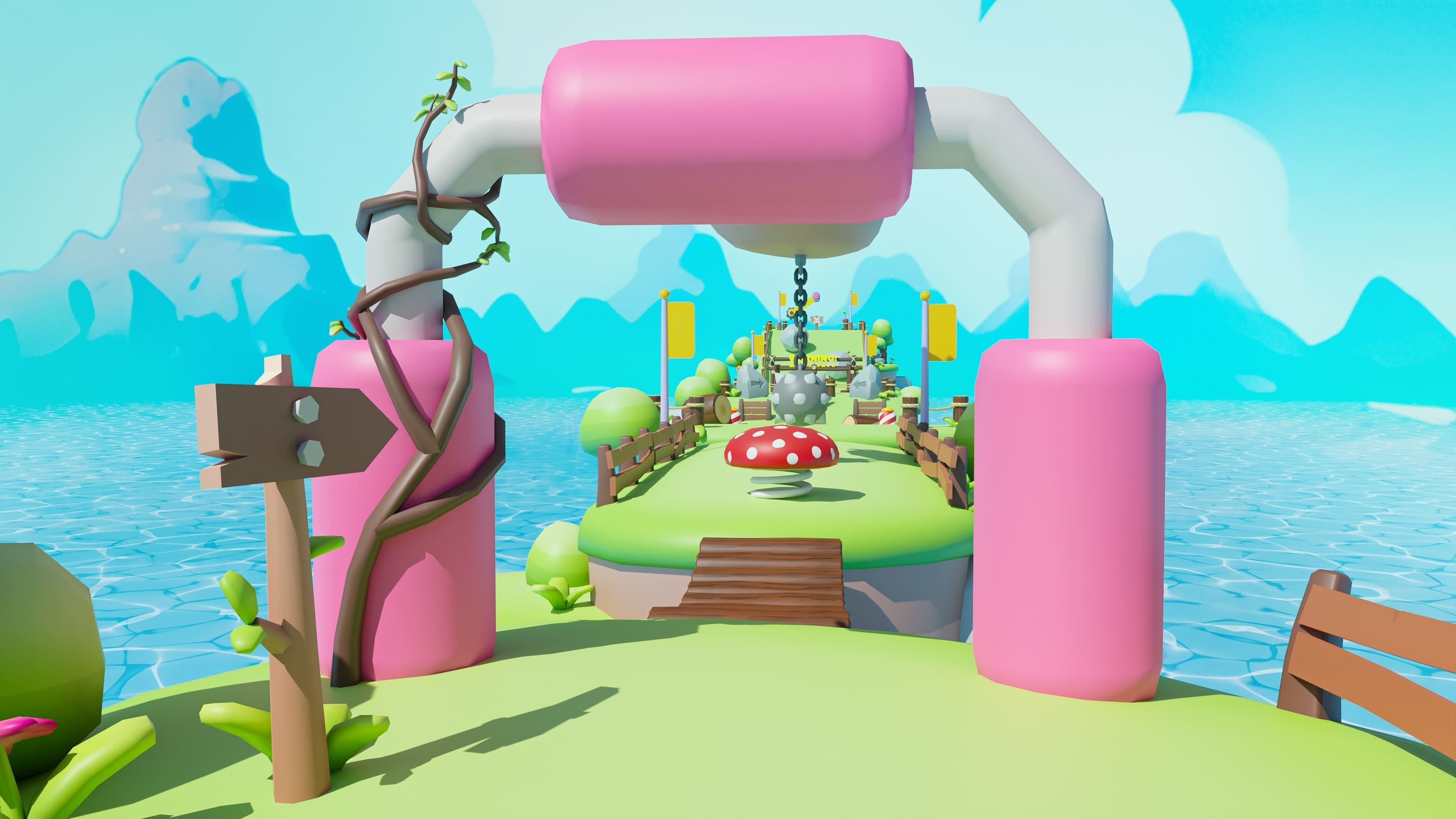 Platformer Deathrun Low-poly 3D model_34