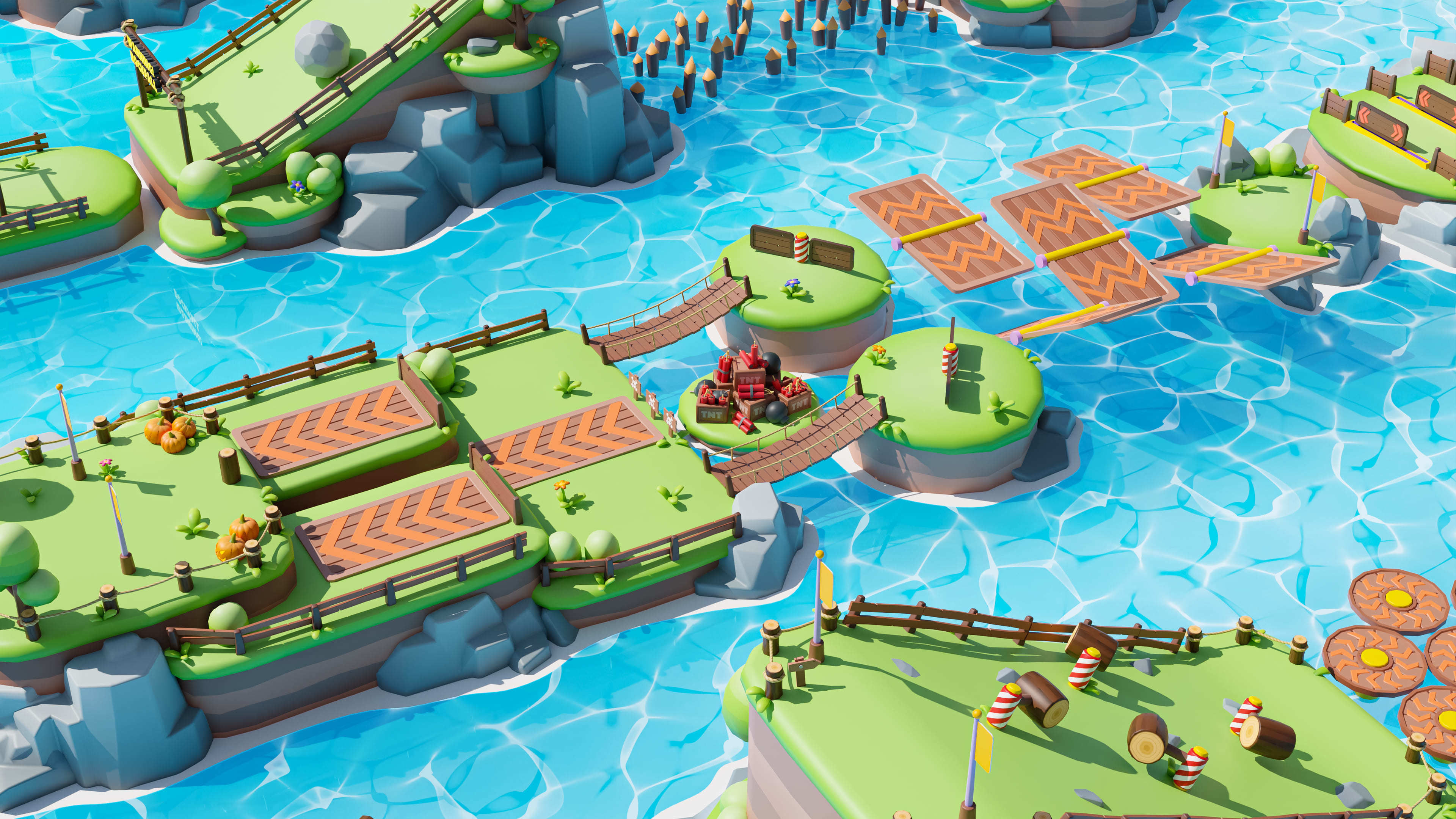 Platformer Deathrun Low-poly 3D model_26