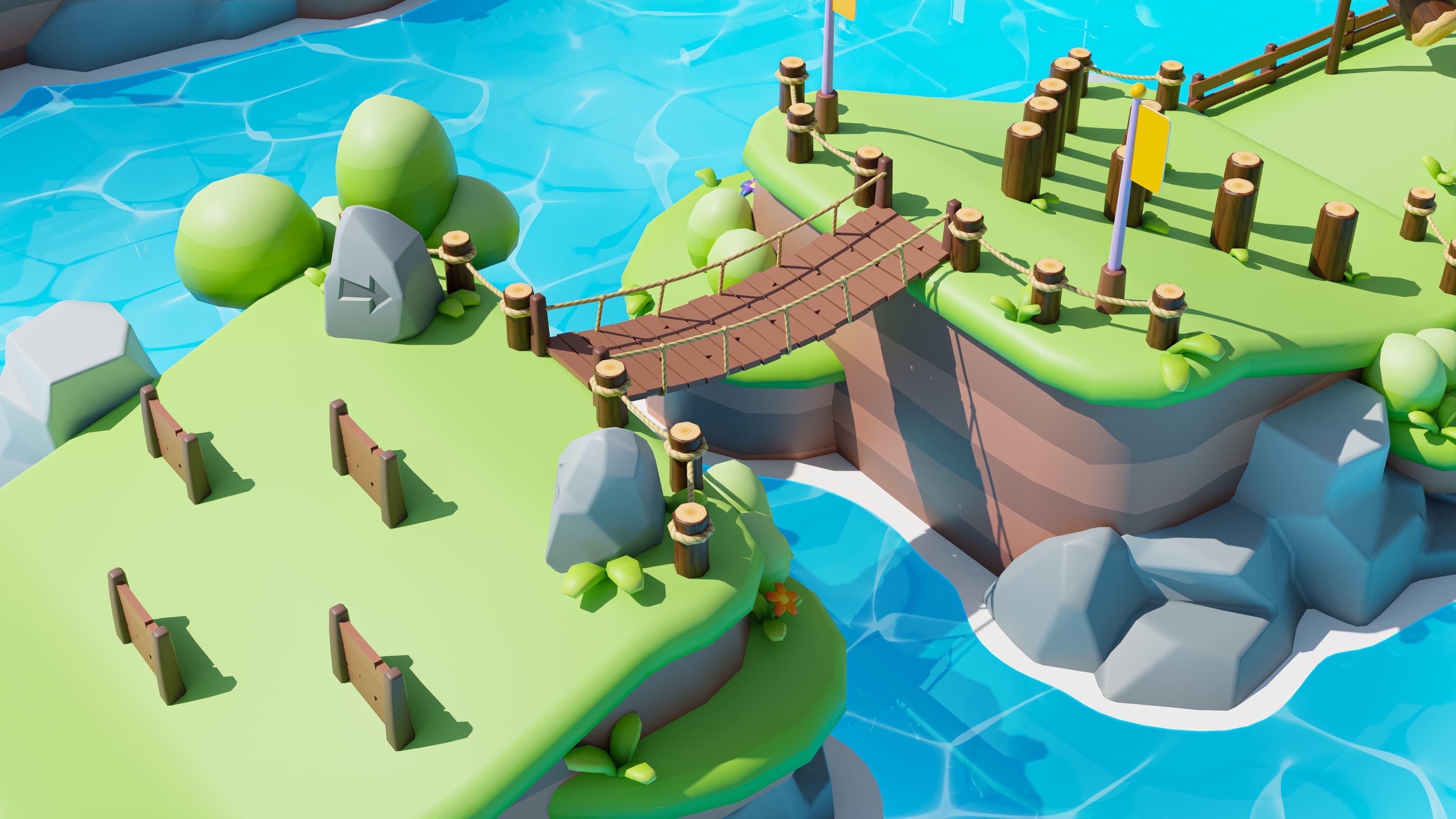 Platformer Deathrun Low-poly 3D model_14