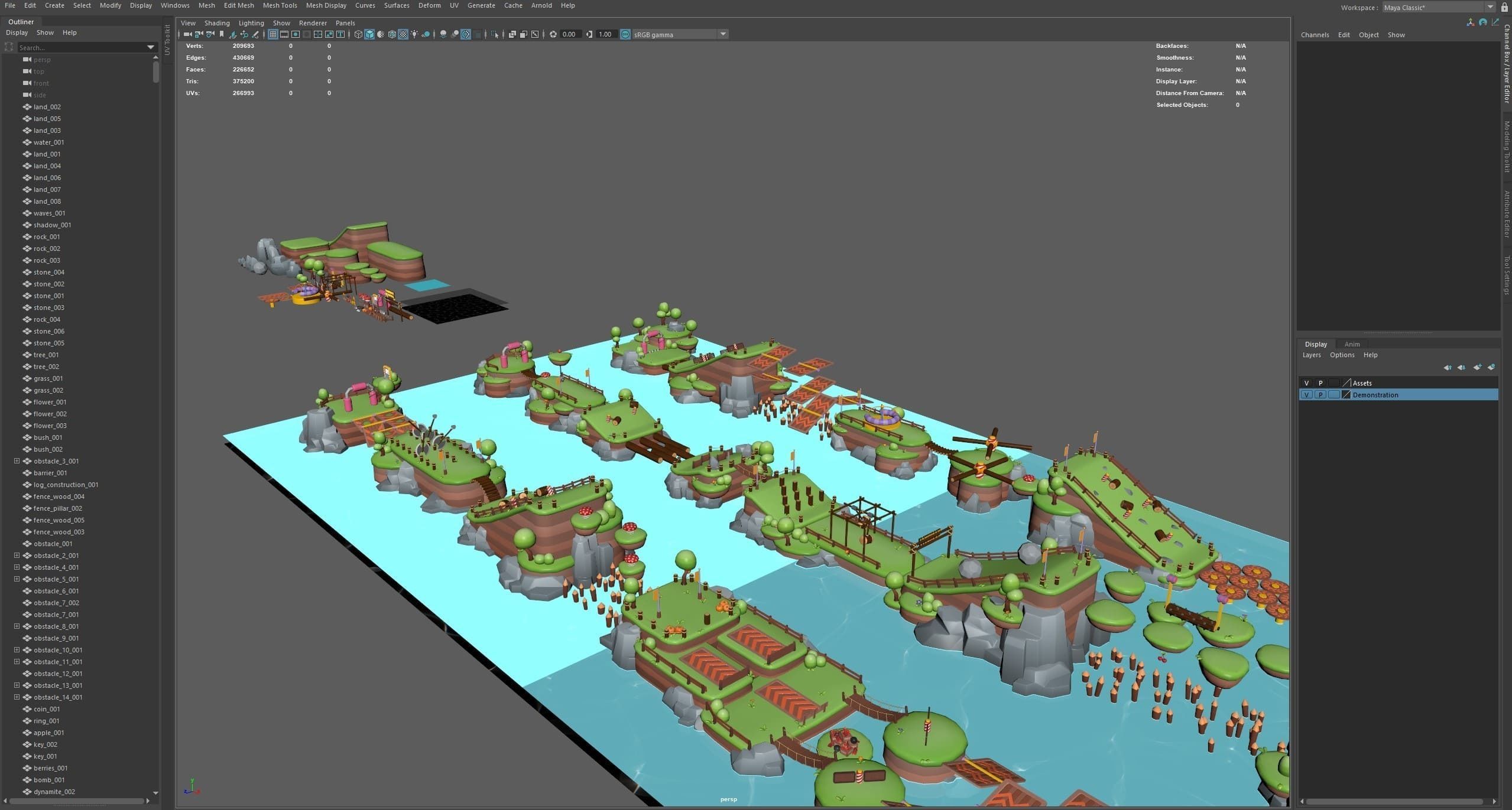 Platformer Deathrun Low-poly 3D model_47