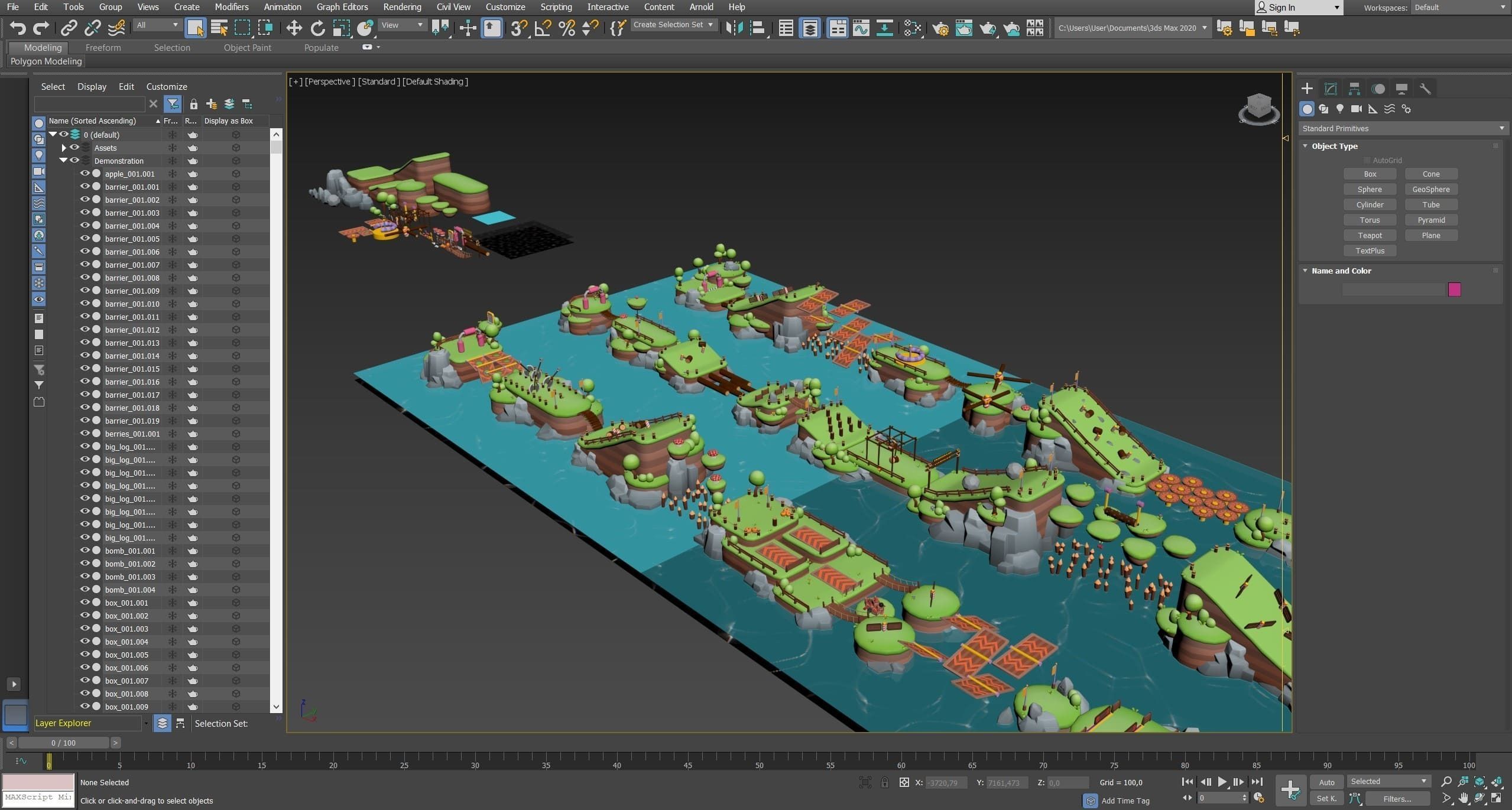 Platformer Deathrun Low-poly 3D model_49