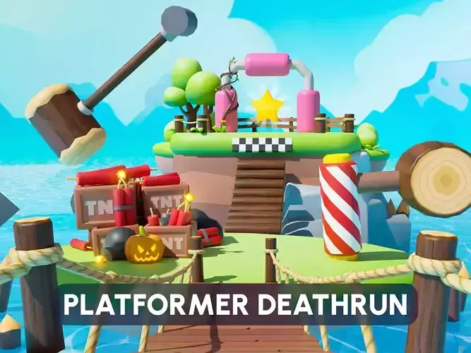 Platformer Deathrun Low-poly 3D model