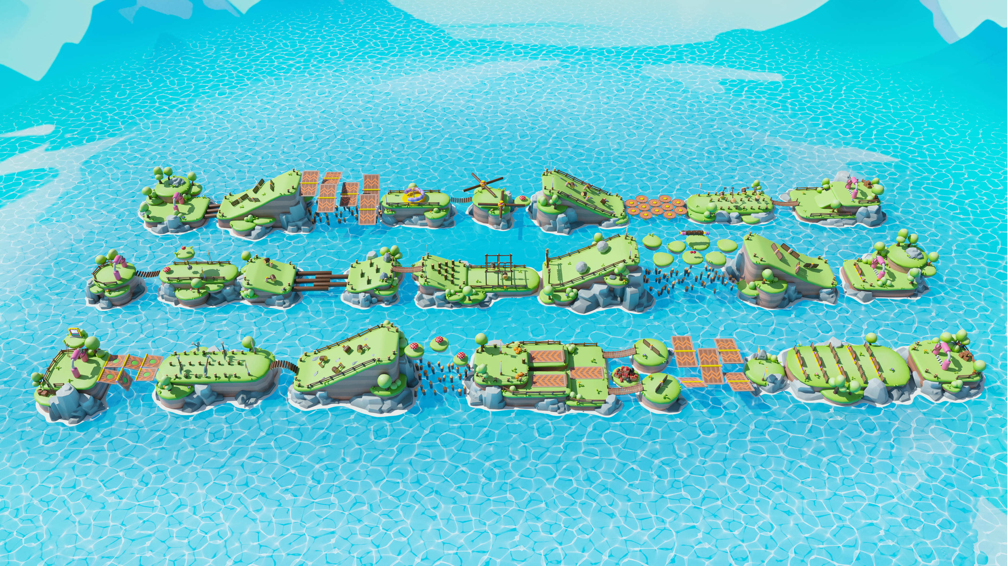 Platformer Deathrun Low-poly 3D model_33