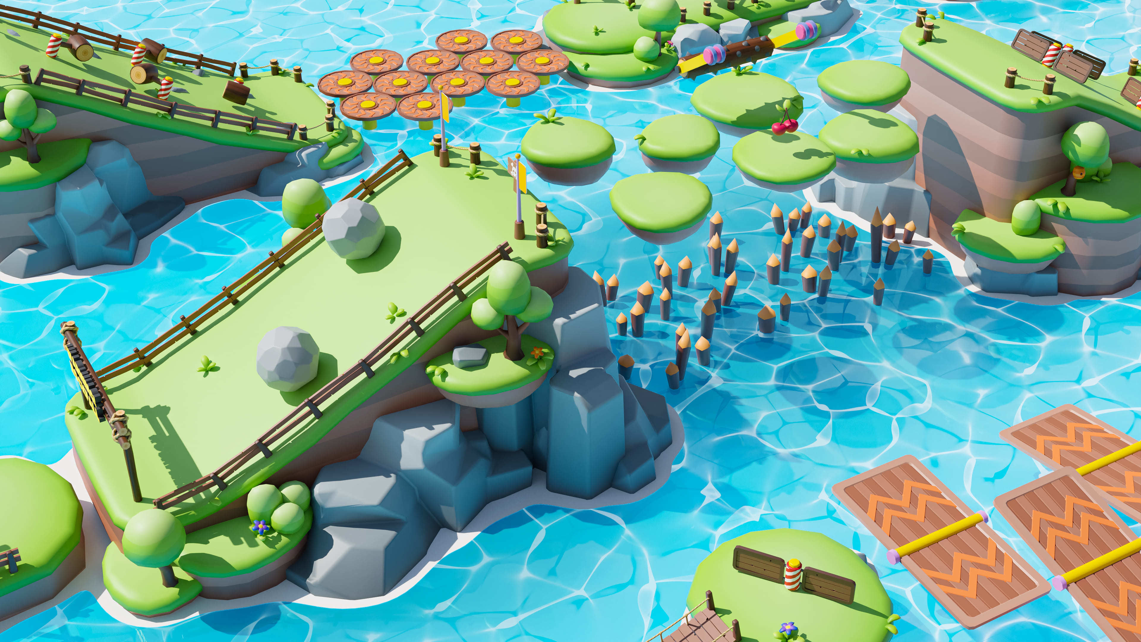 Platformer Deathrun Low-poly 3D model_7