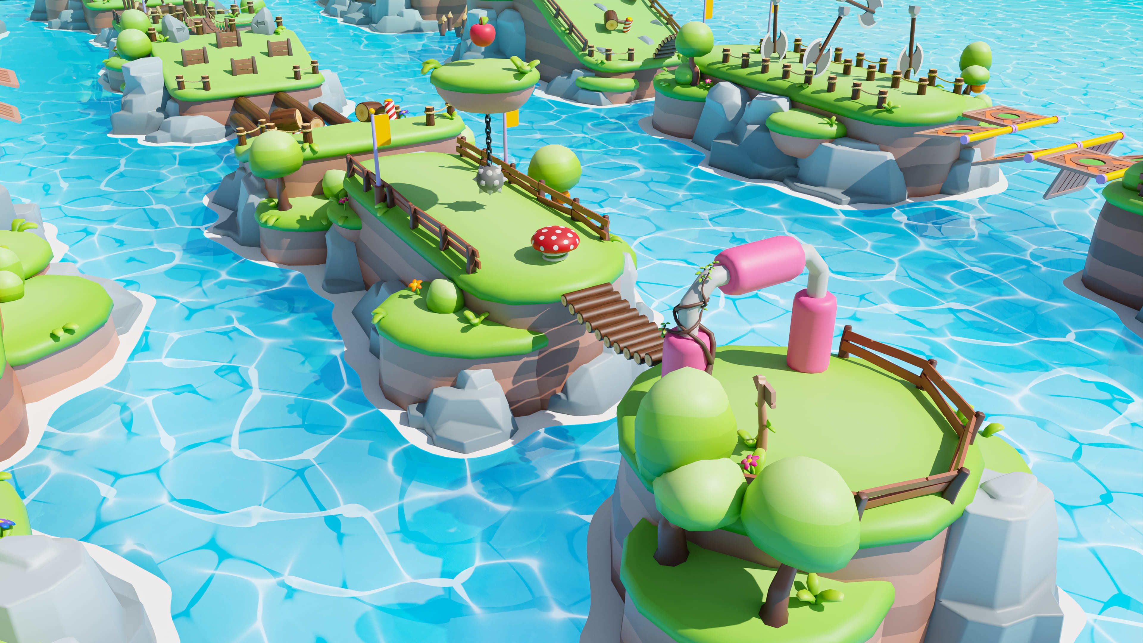 Platformer Deathrun Low-poly 3D model_22