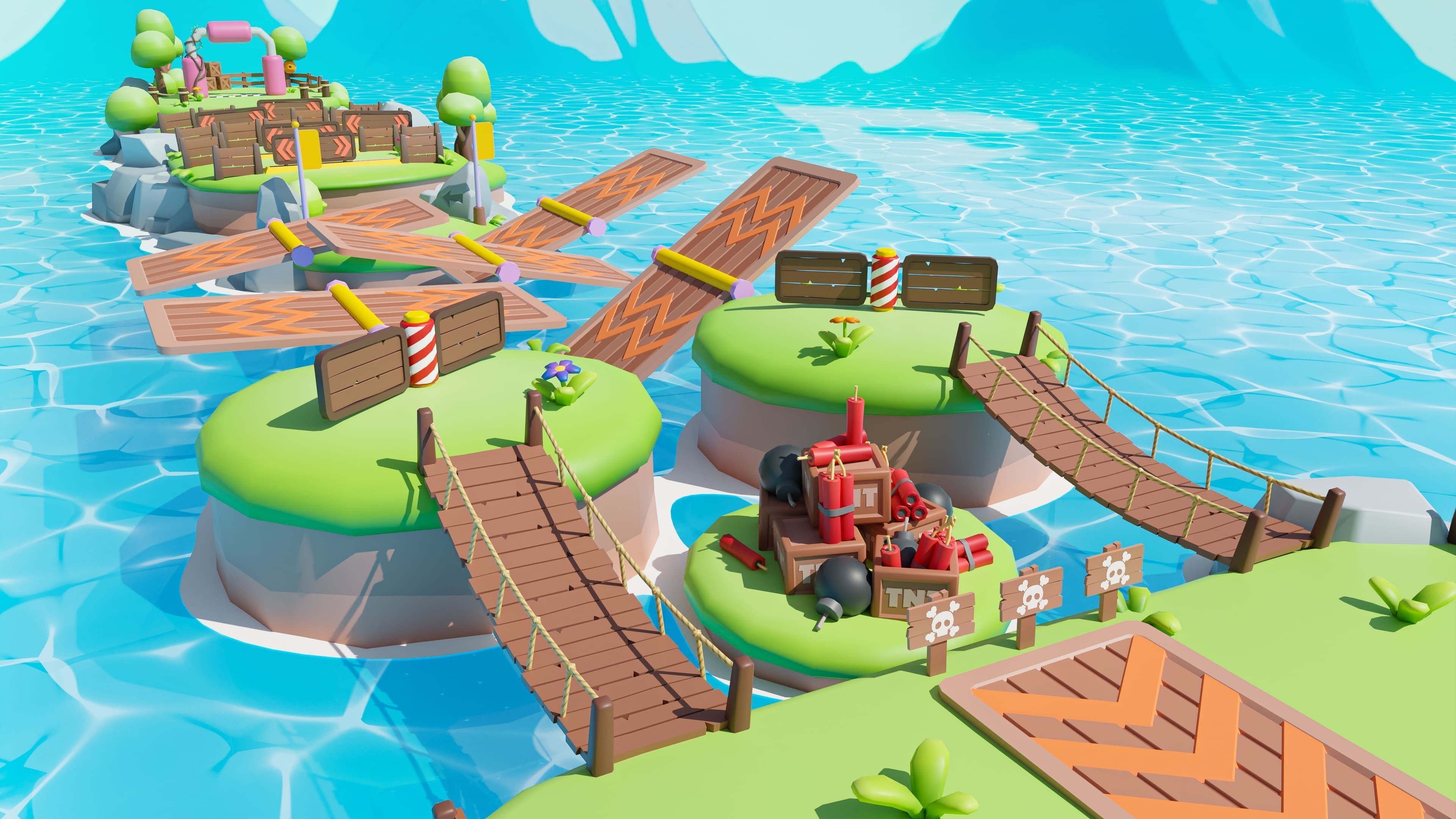 Platformer Deathrun Low-poly 3D model_31