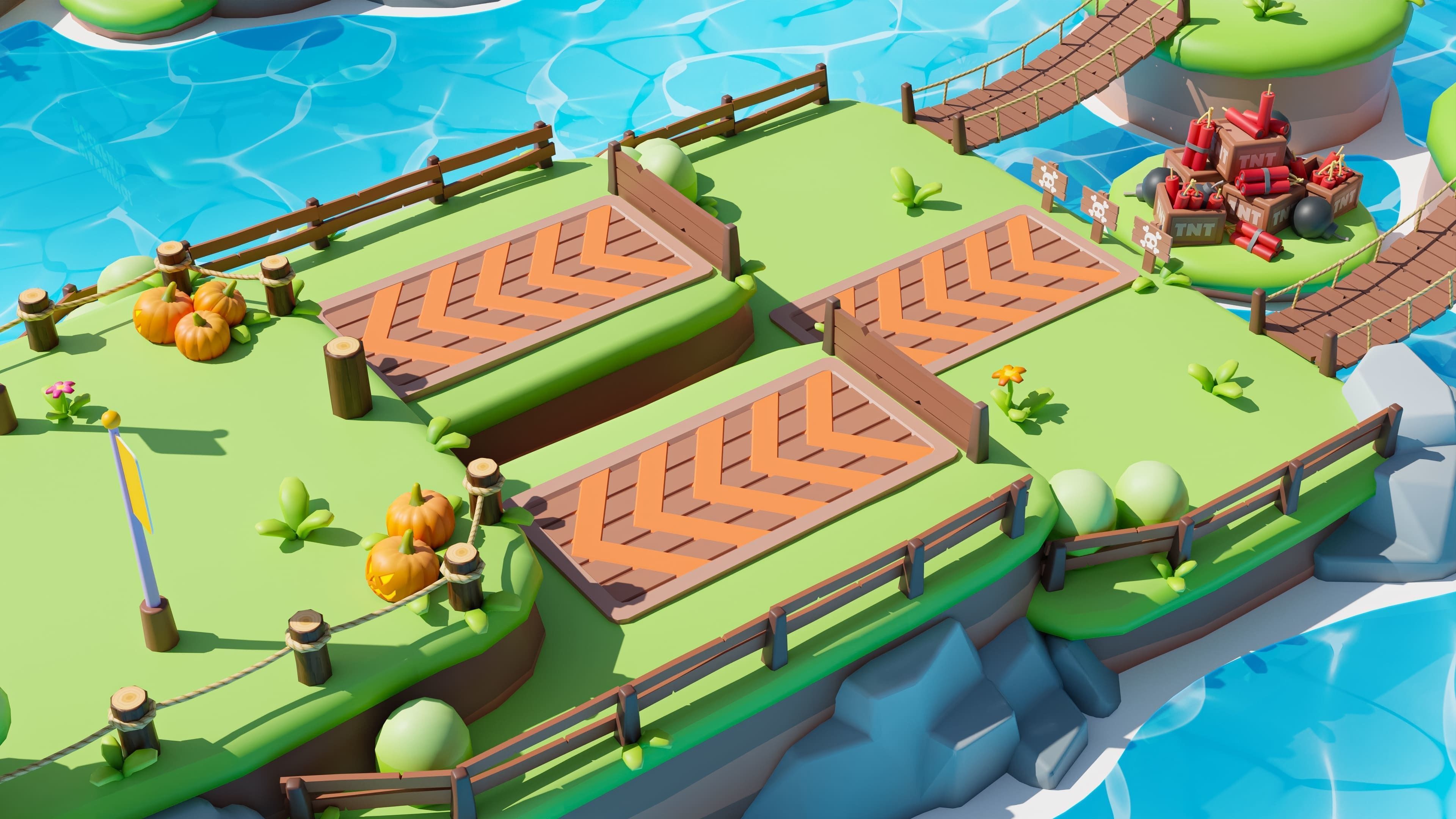 Platformer Deathrun Low-poly 3D model_36