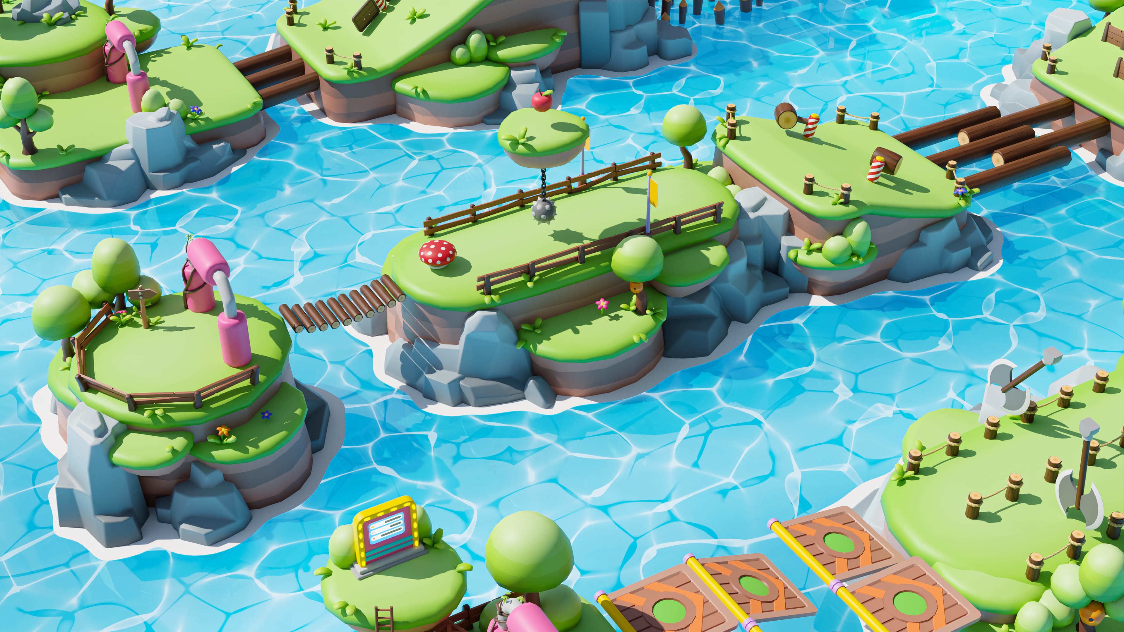 Platformer Deathrun Low-poly 3D model_6