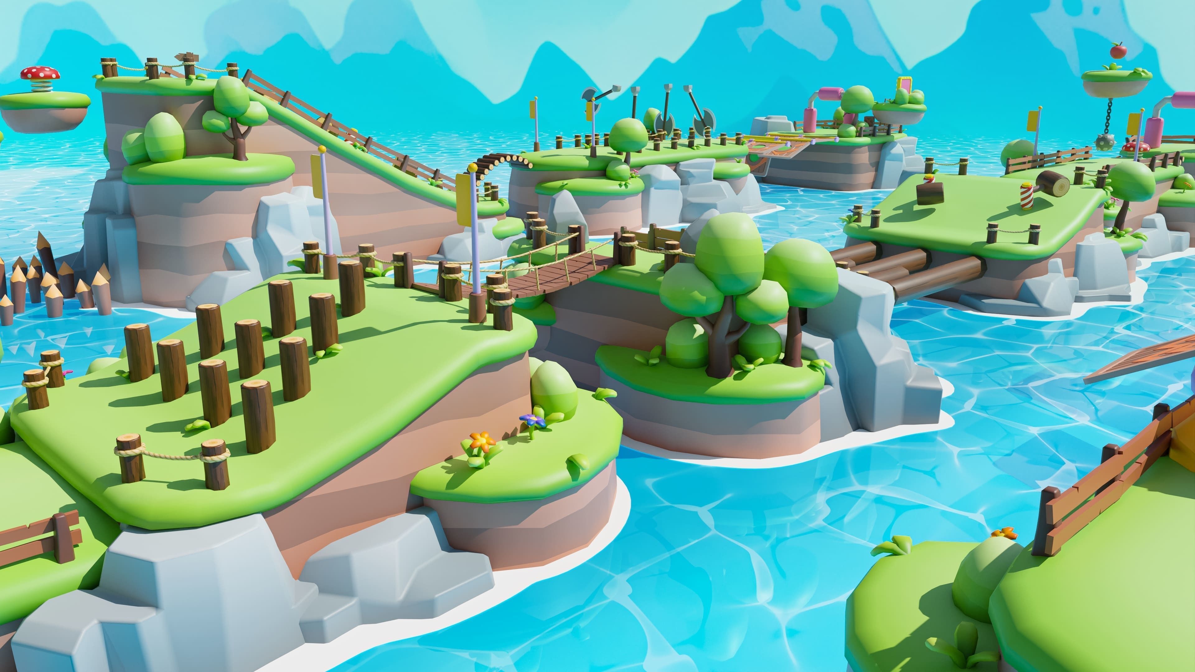 Platformer Deathrun Low-poly 3D model_23