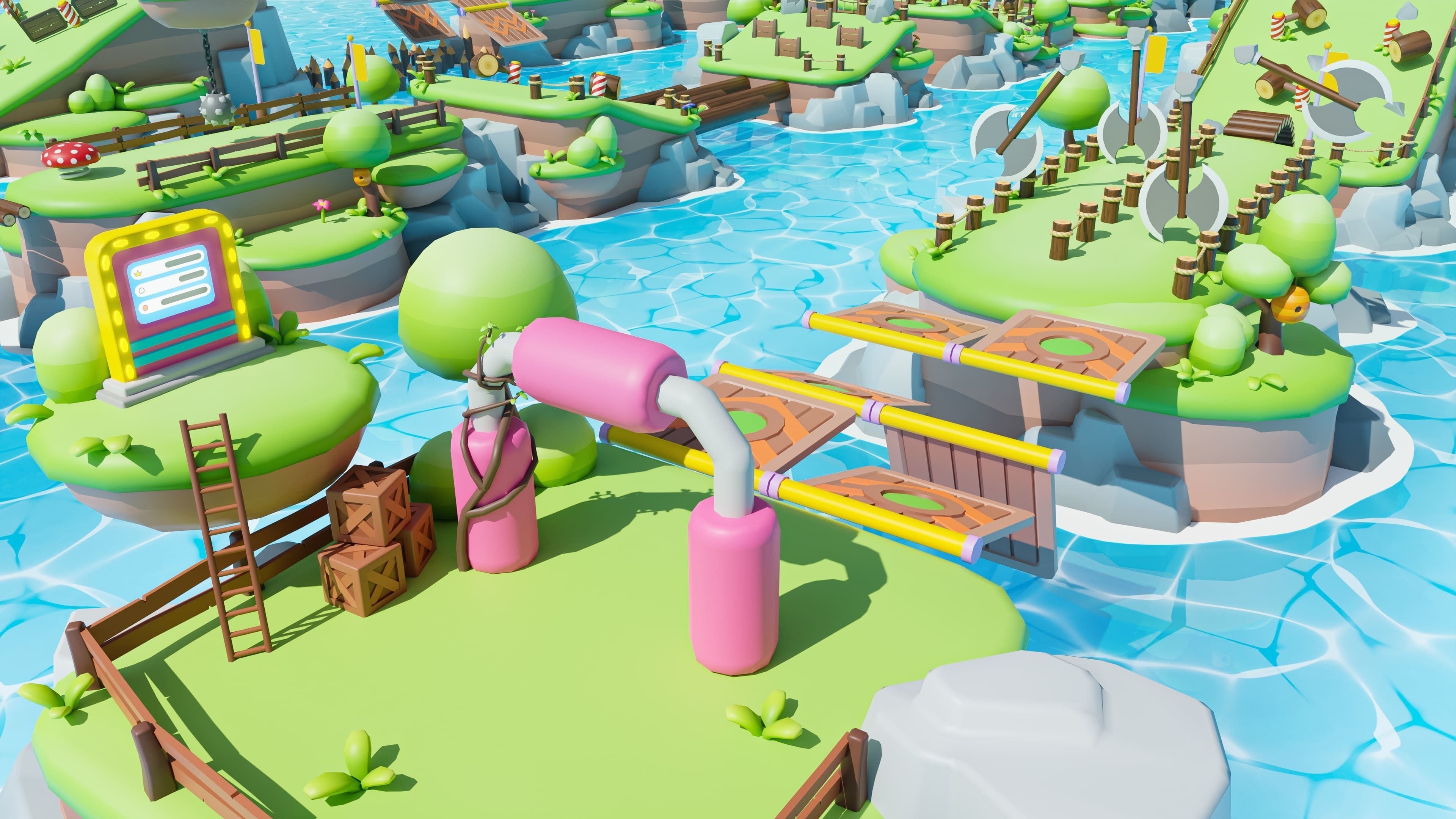 Platformer Deathrun Low-poly 3D model_5