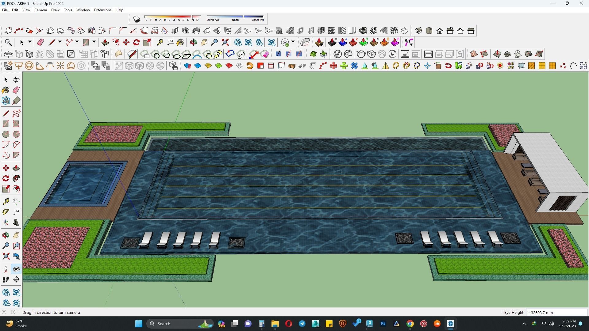 Pool area 3d model 3D model_1