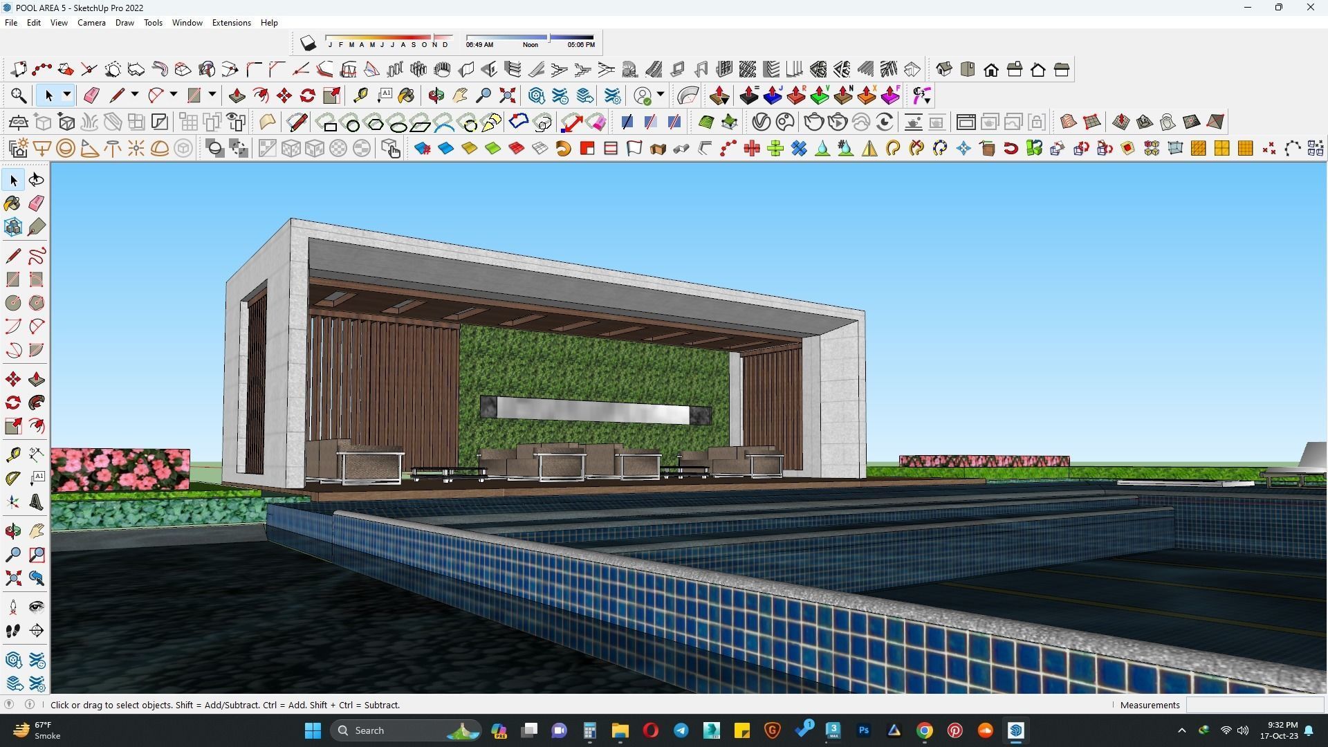 Pool area 3d model 3D model_4