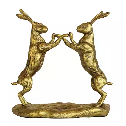 Fighting hares