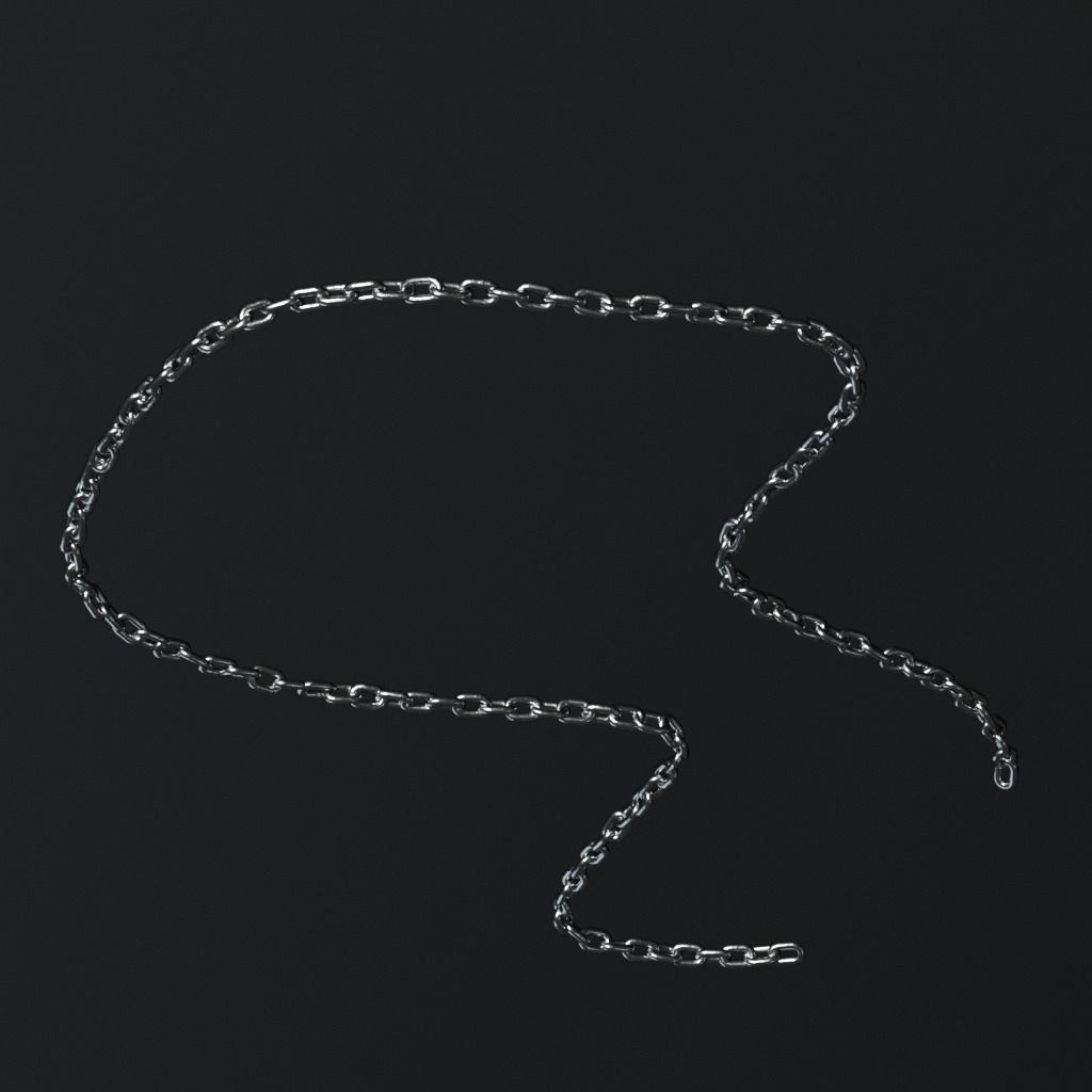 Chain Low-poly 3D model_3