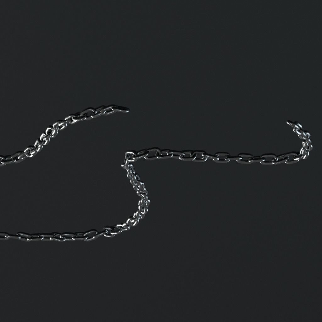 Chain Low-poly 3D model_5