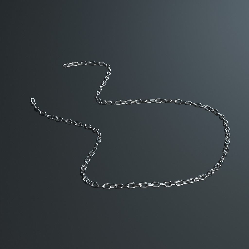 Chain Low-poly 3D model_1