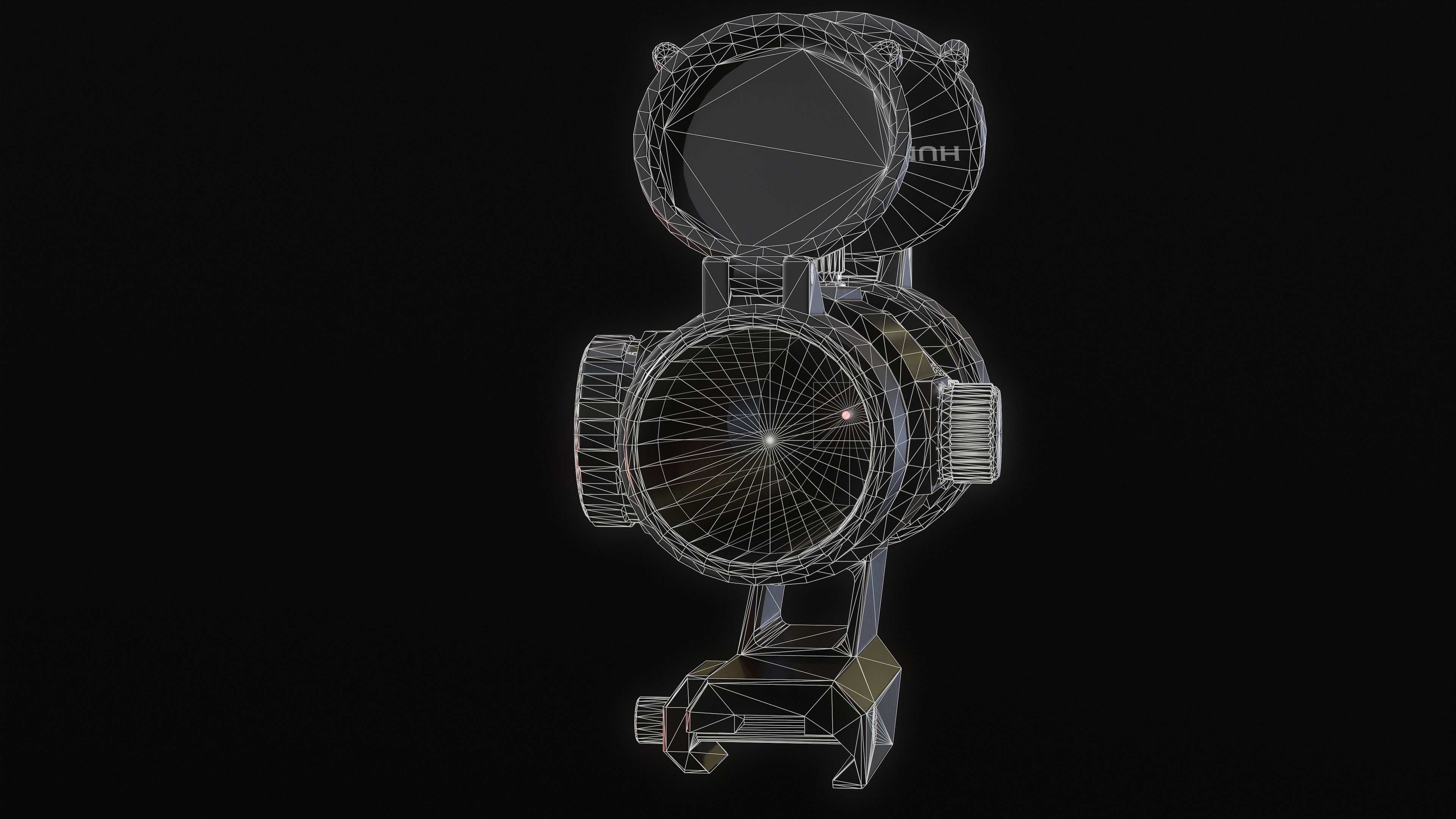 Red Dot Optic Low-poly 3D model_6