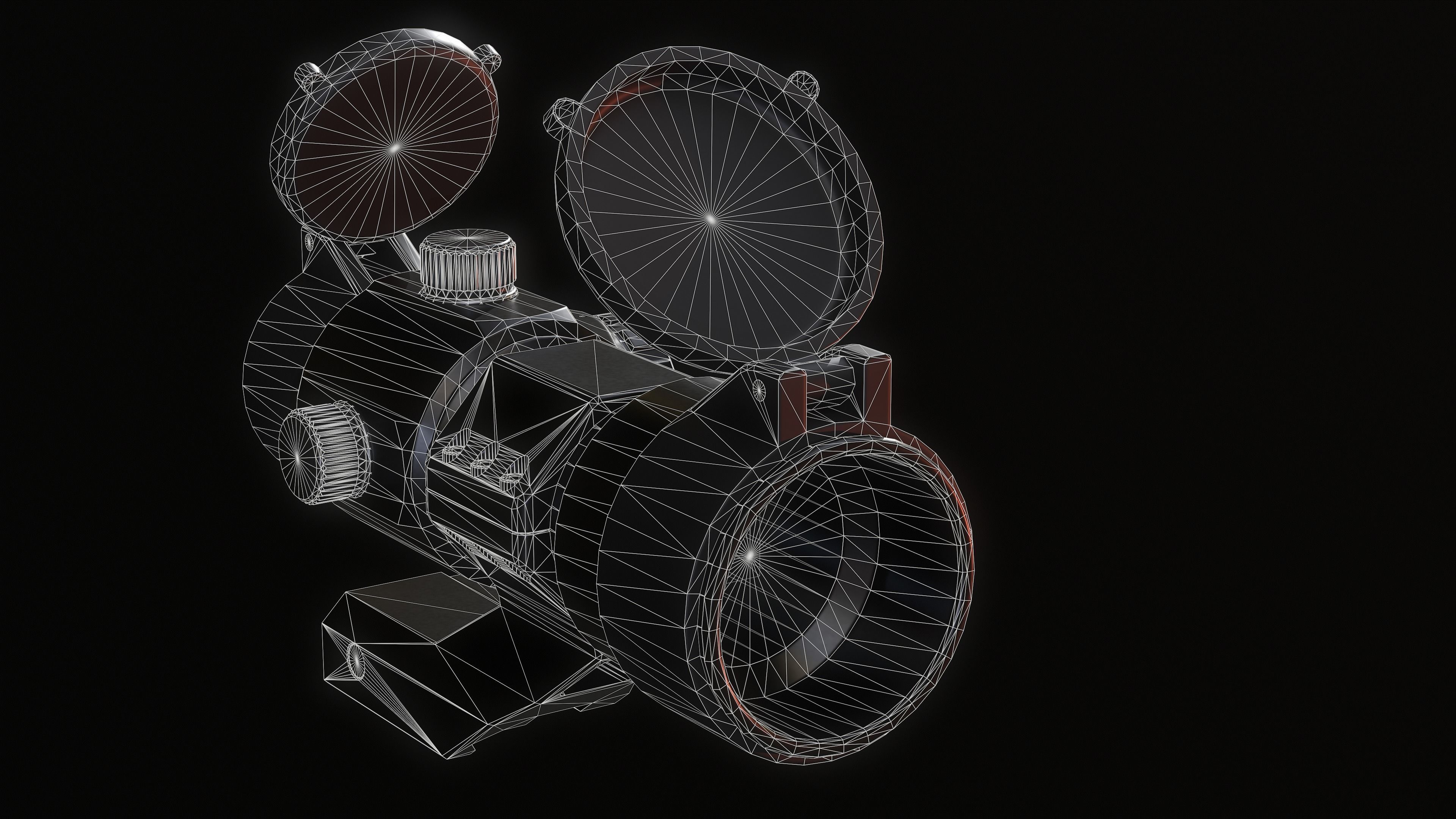 Red Dot Optic Low-poly 3D model_7