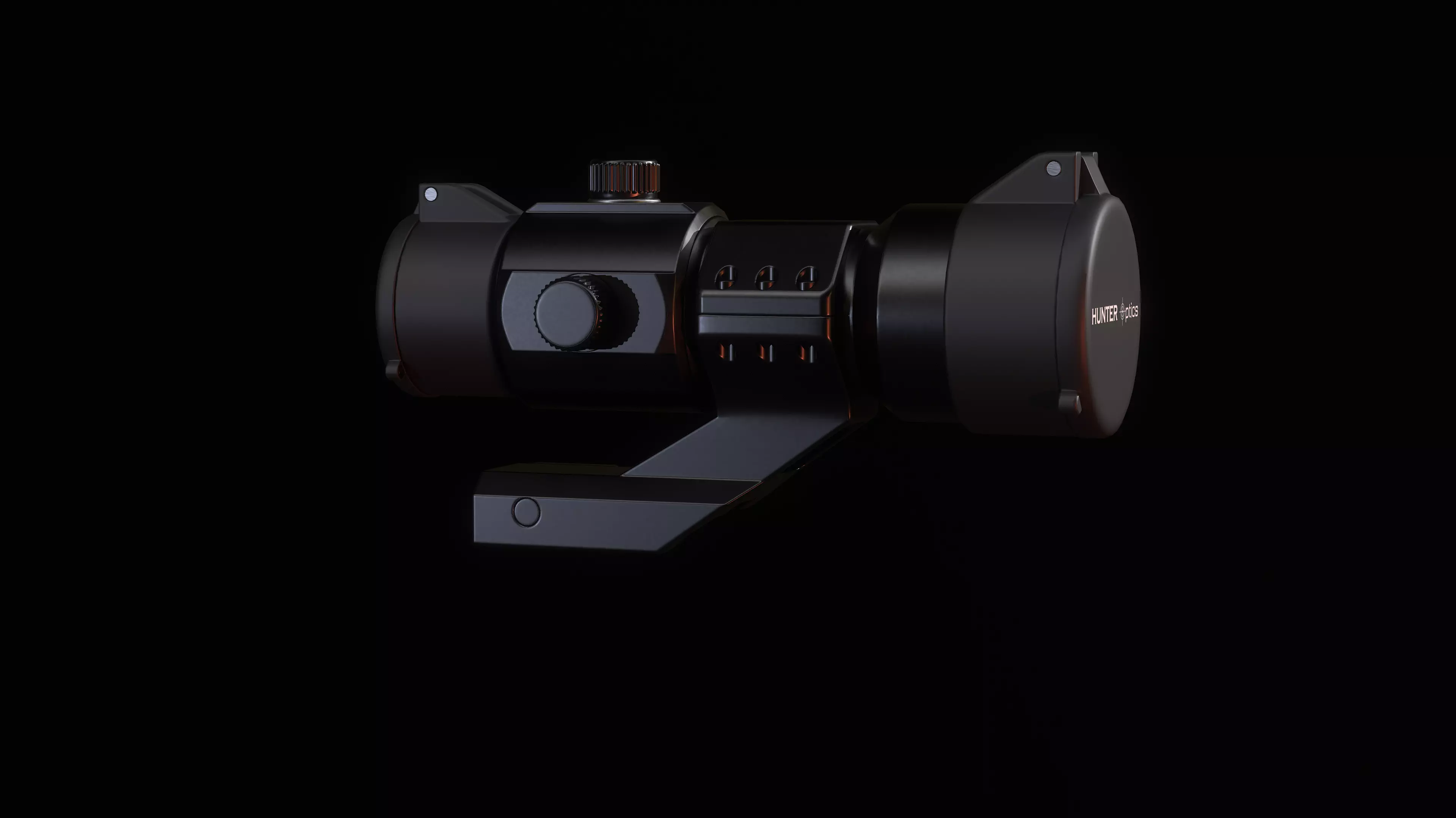 Red Dot Optic Low-poly 3D model_0