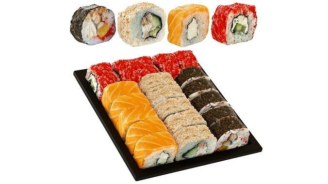 Sushi Set 3D model 6